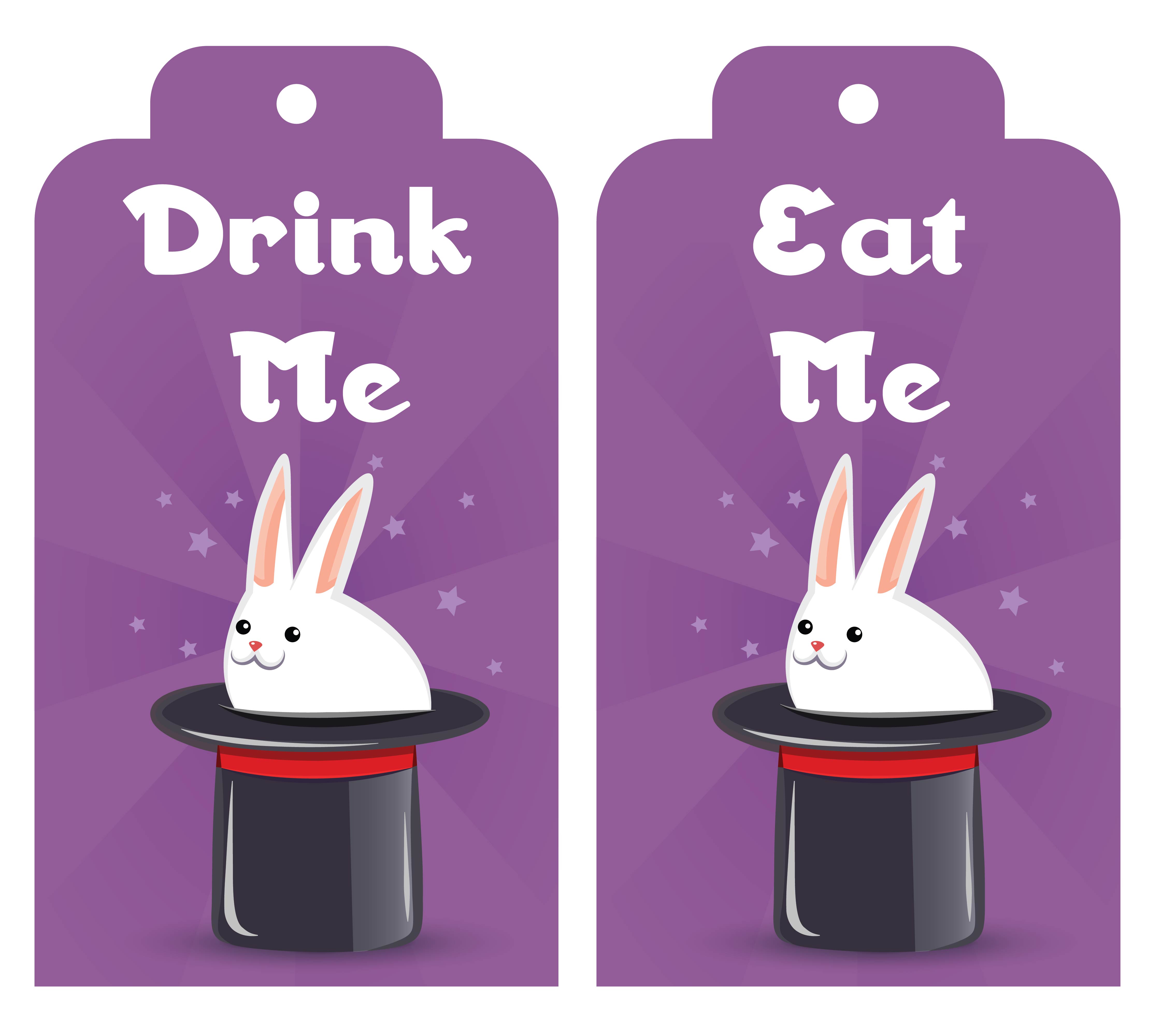 Mad Hatter Tea Party Drink Me Tags Free