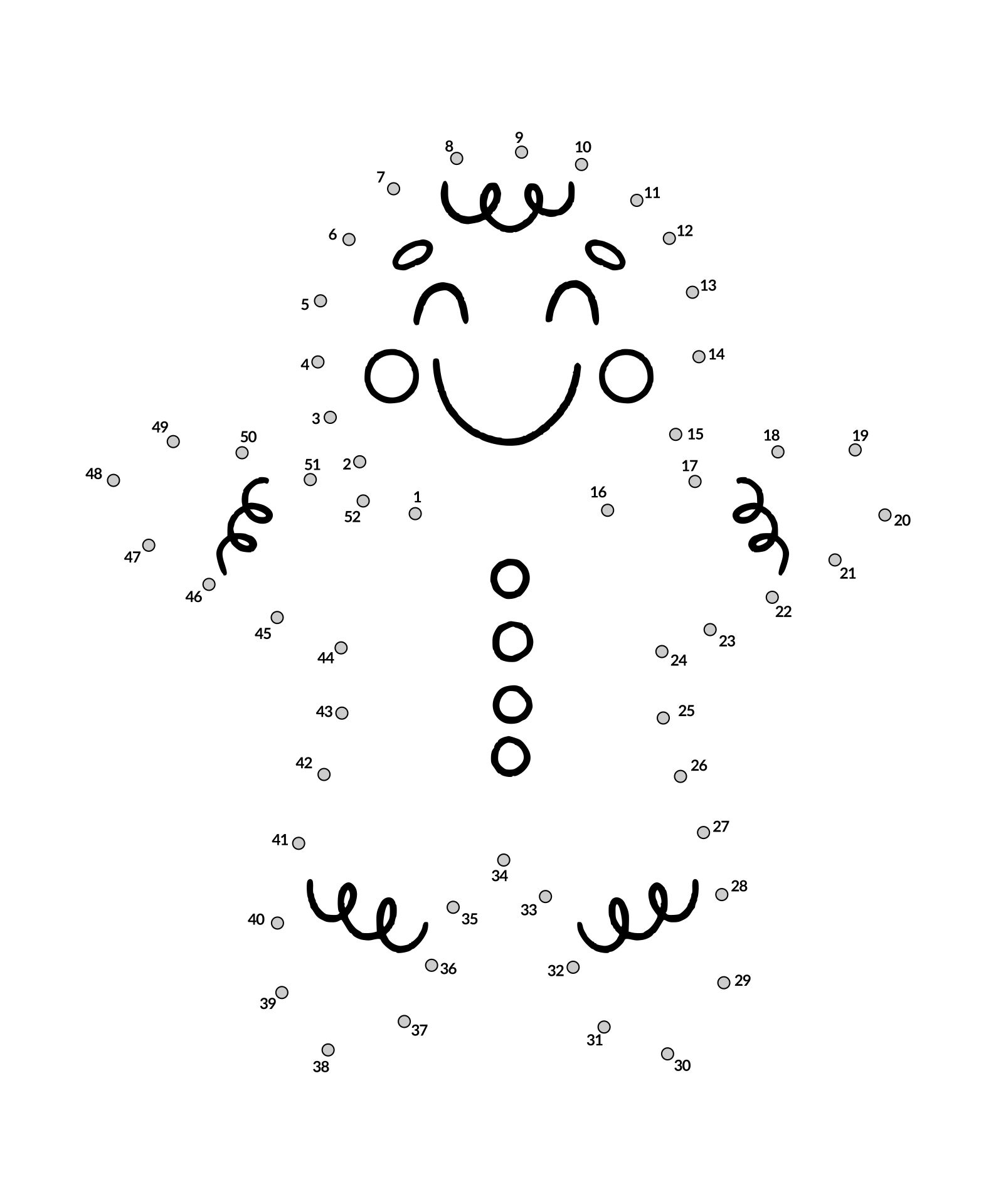 Preschool Dot to Dot Gingerbread Man
