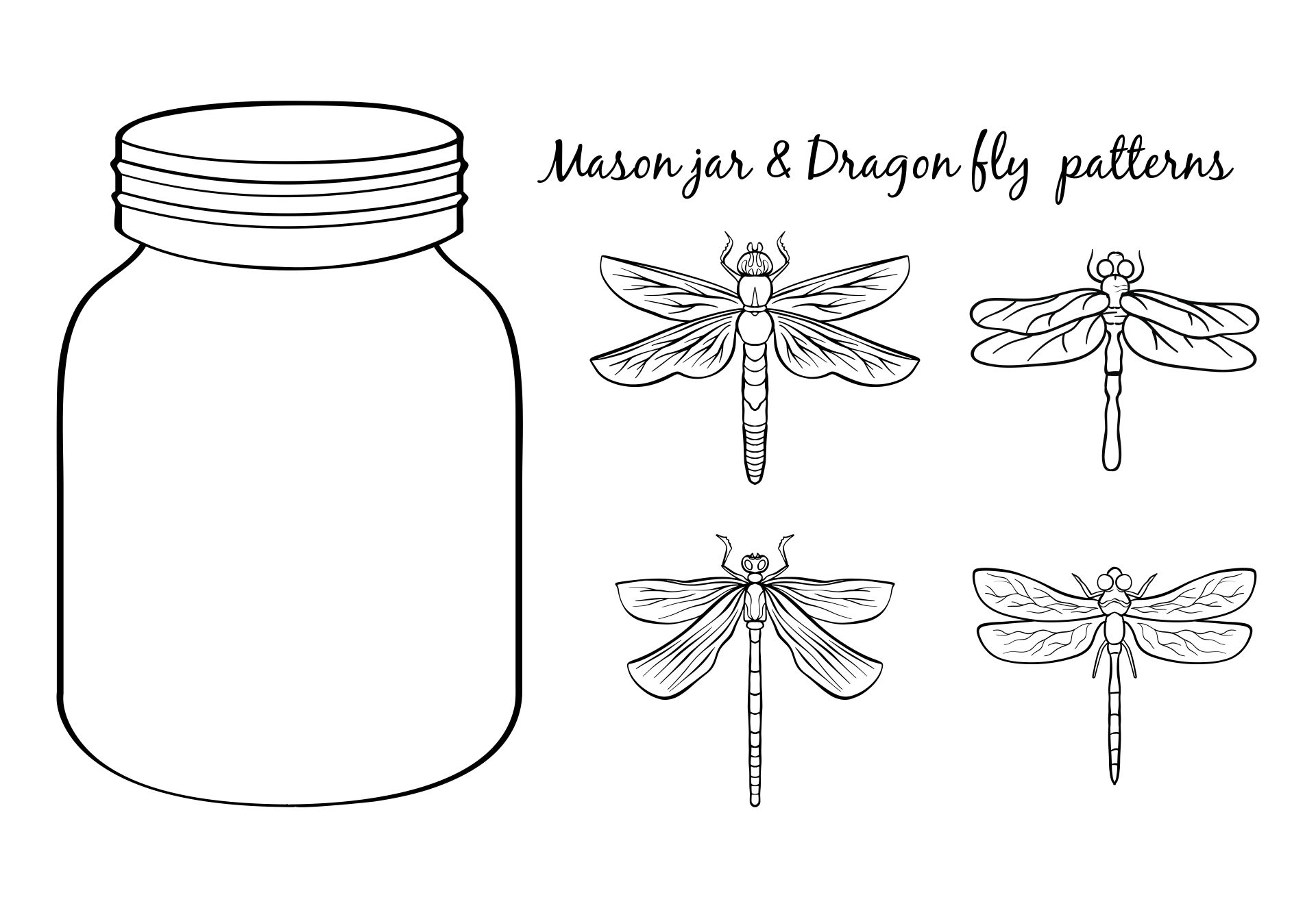 Printable Dragonfly Patterns