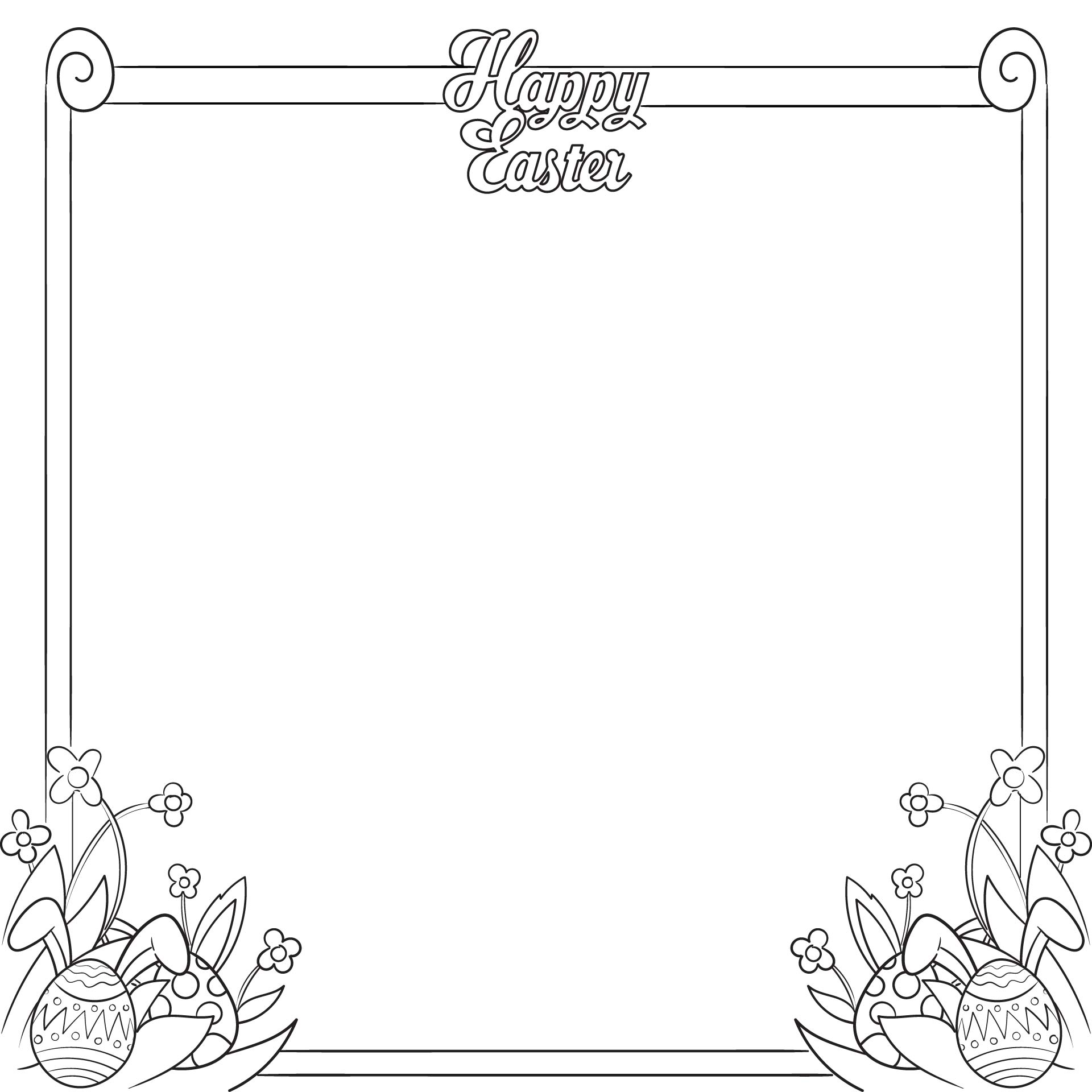 Printable Easter Coloring Frame