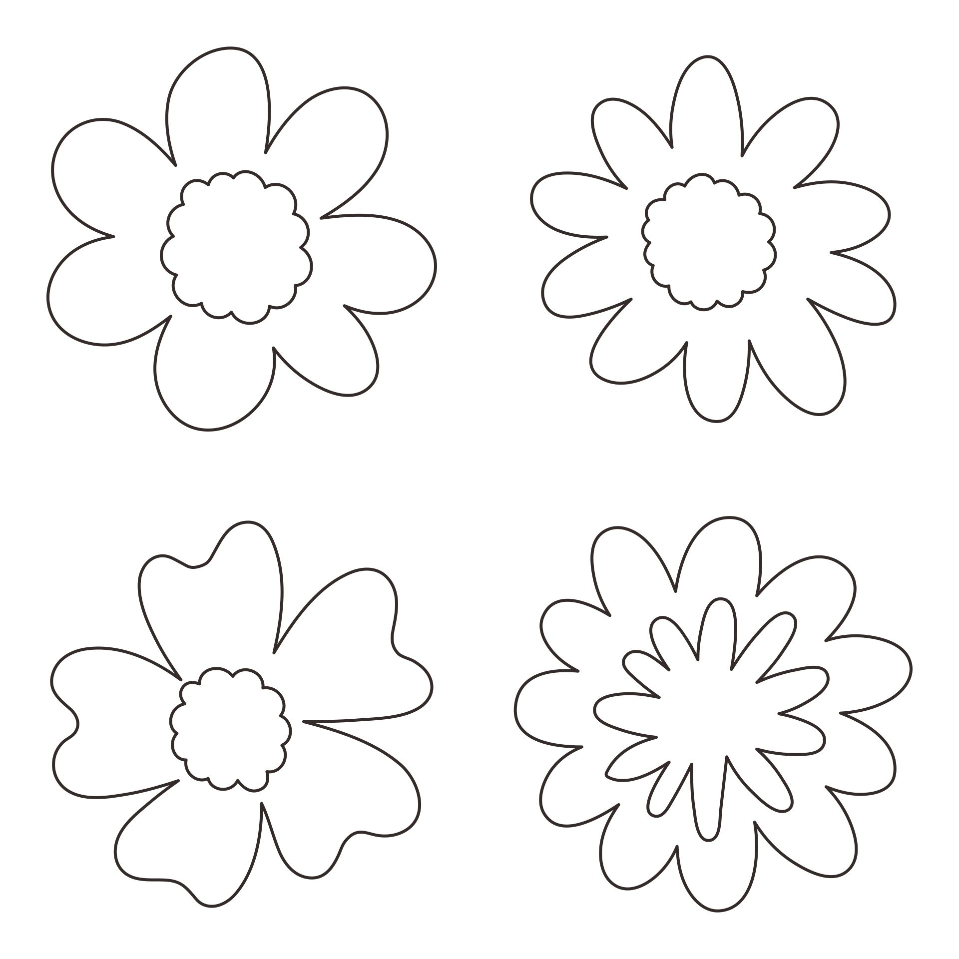 Spring Flower Template Printable