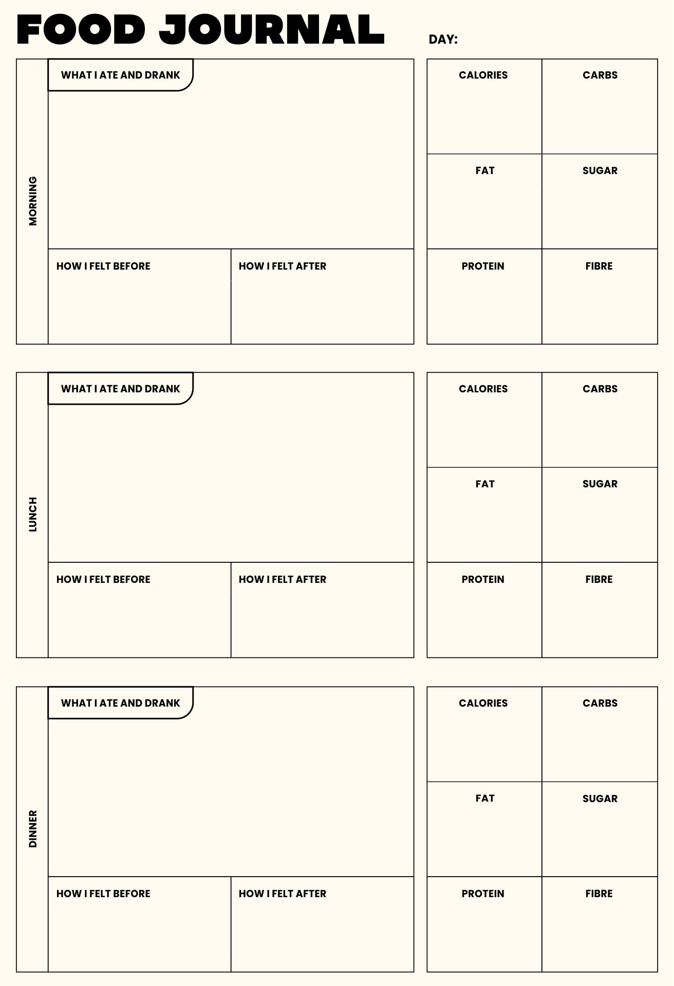 Printable Exercise Journals