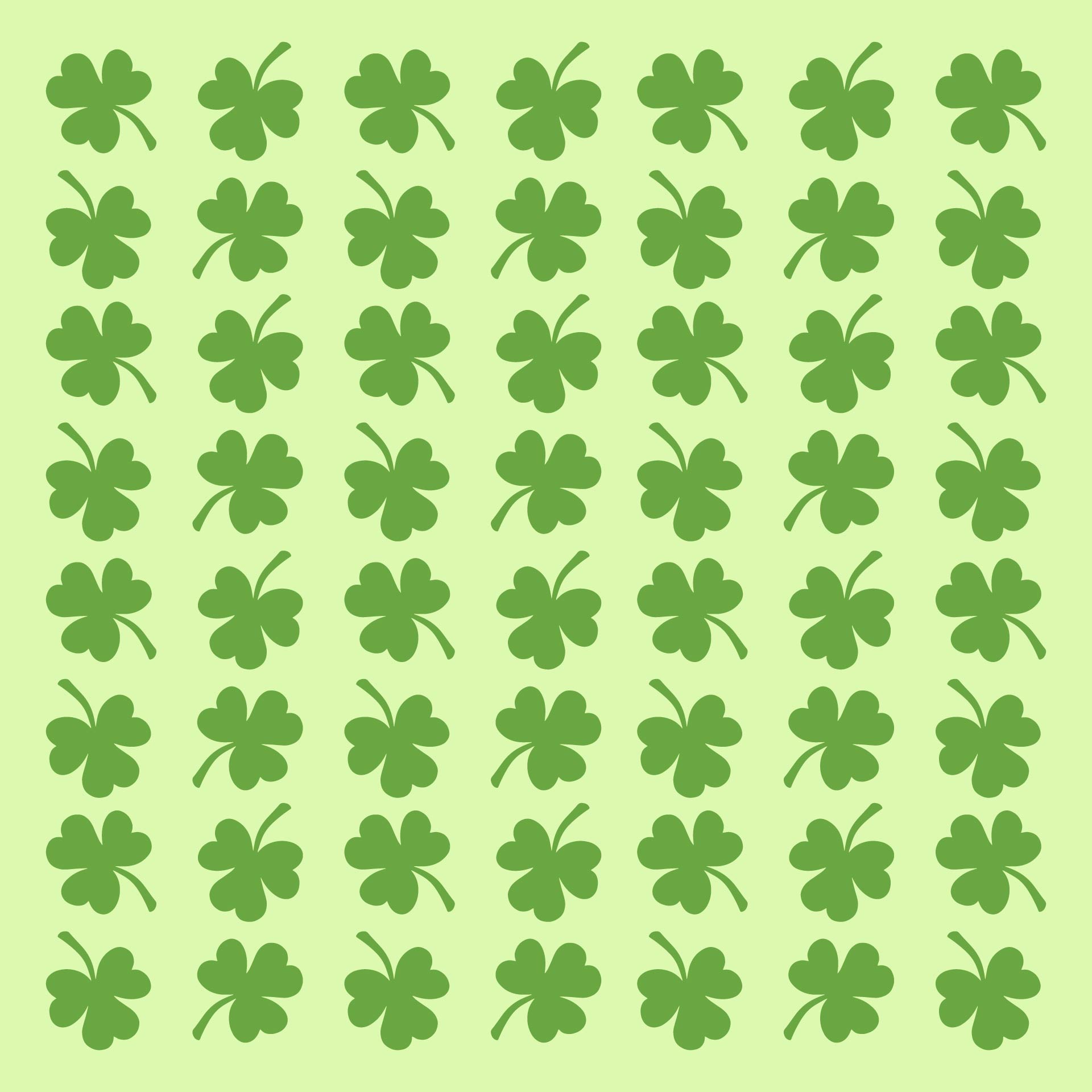 Shamrock Shape Printable Pattern