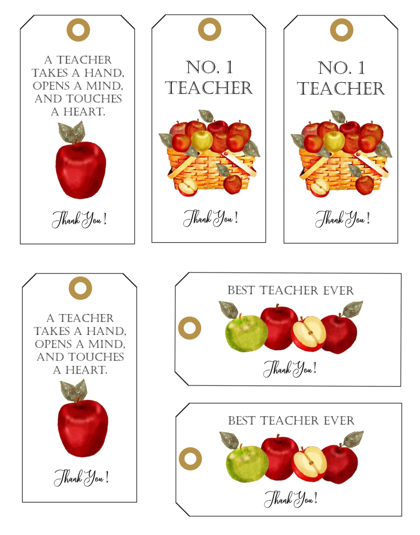 Teacher Christmas Gift Tags Printable