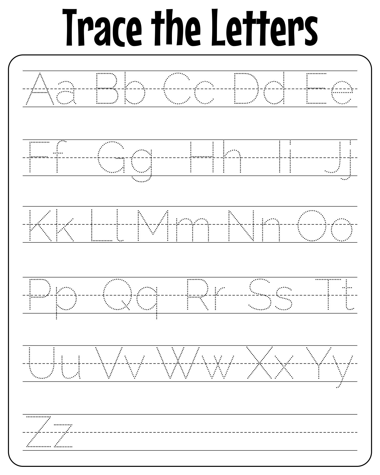 Traceable Alphabet Worksheets 10 Free PDF Printables Printablee