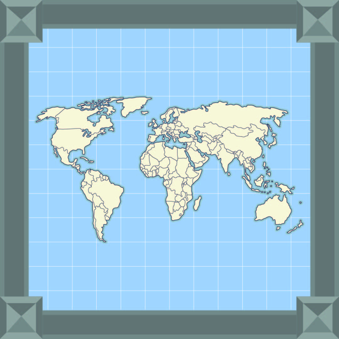 World Map without Labels