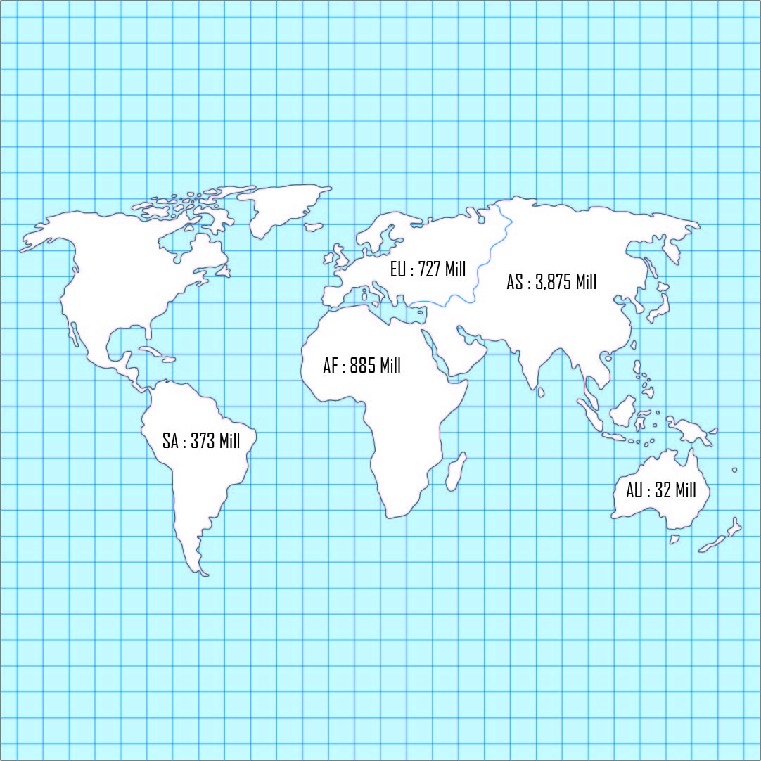 World Map without Labels