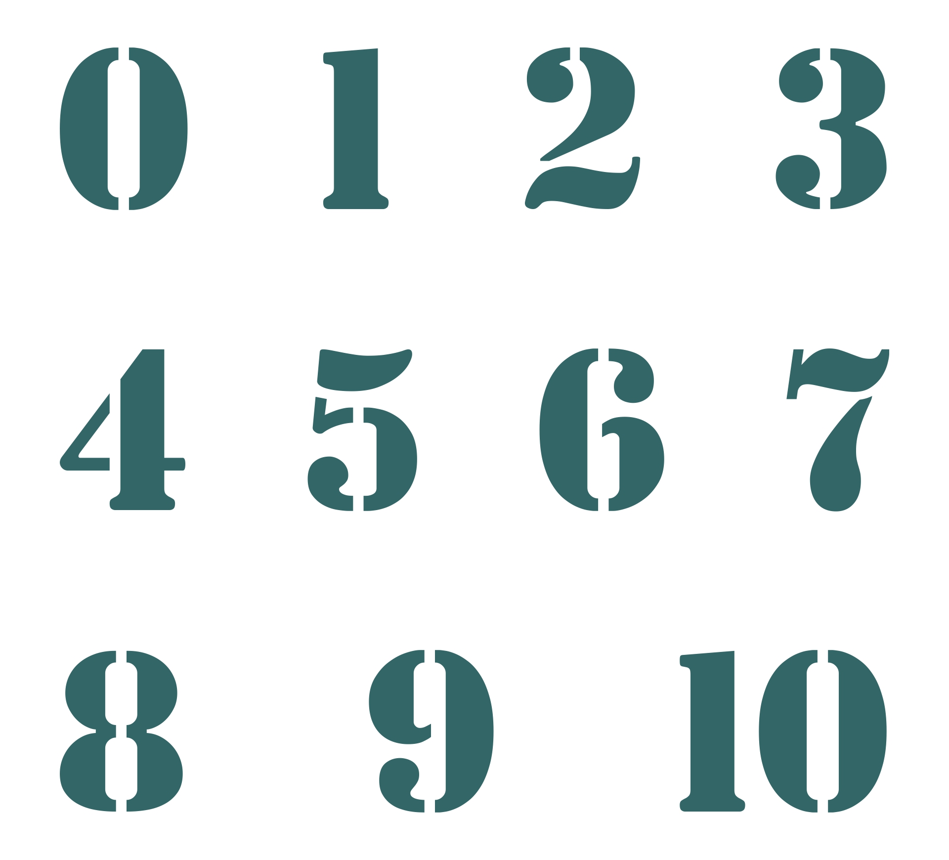 Printable Number Stencils printable-number-stencils