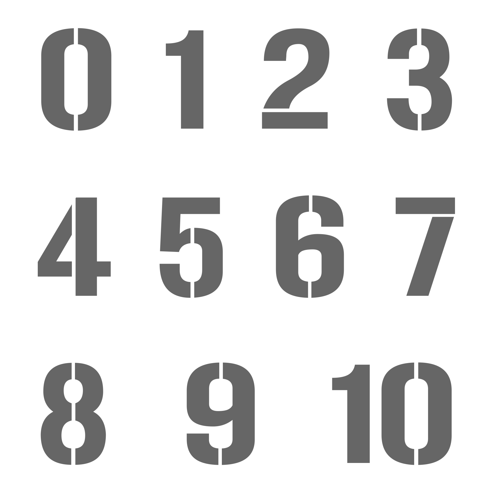 3 Inch Stencils Numbers Printable