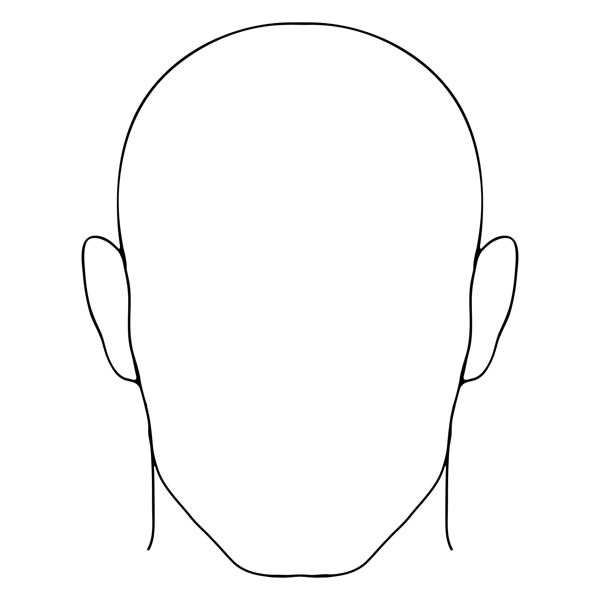 Printable Head Outline - Printable Word Searches
