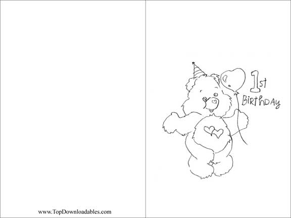 7 Best Images of 1st Birthday Coloring Card Printable - Disney Mickey ...