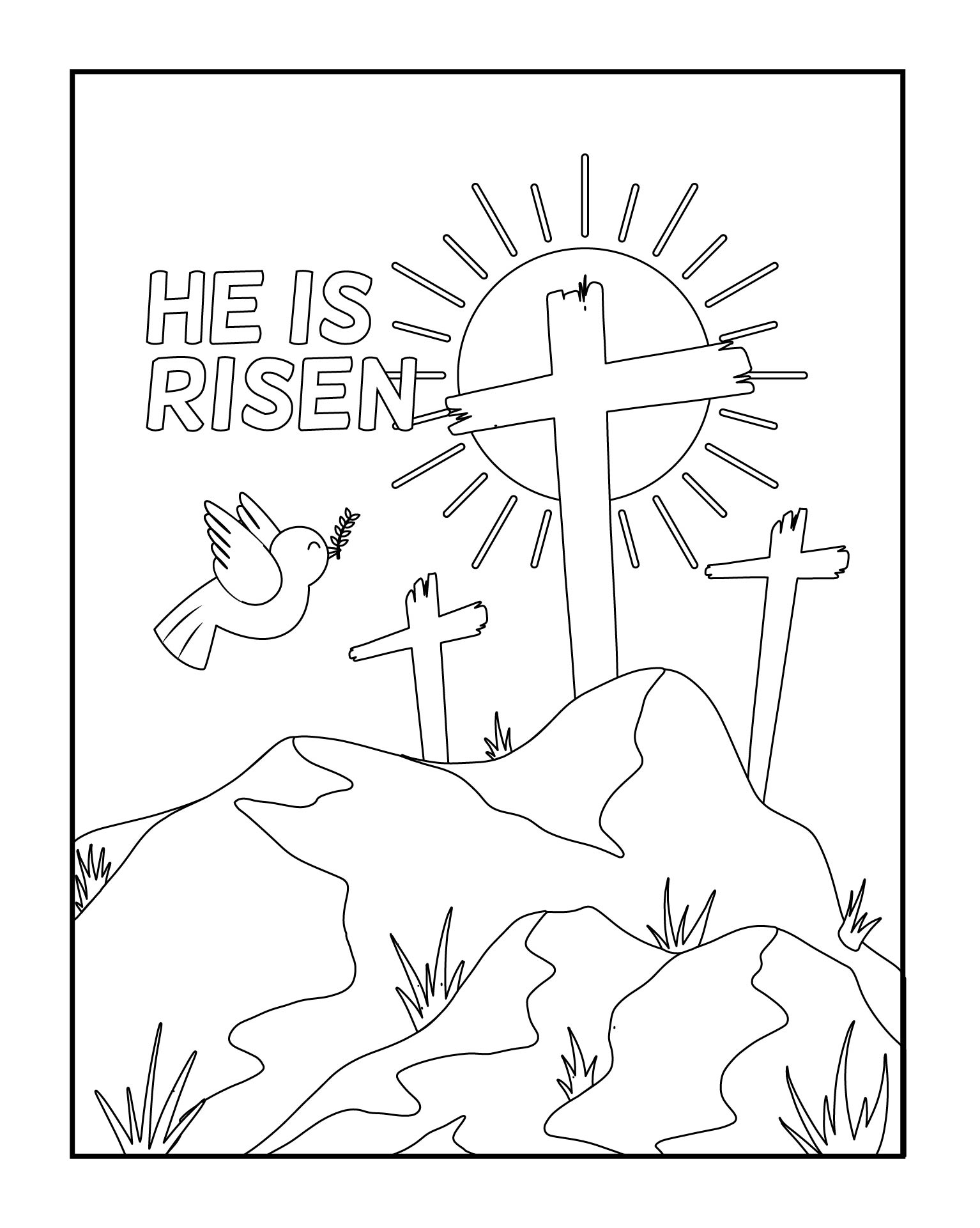 religious easter coloring pages printable