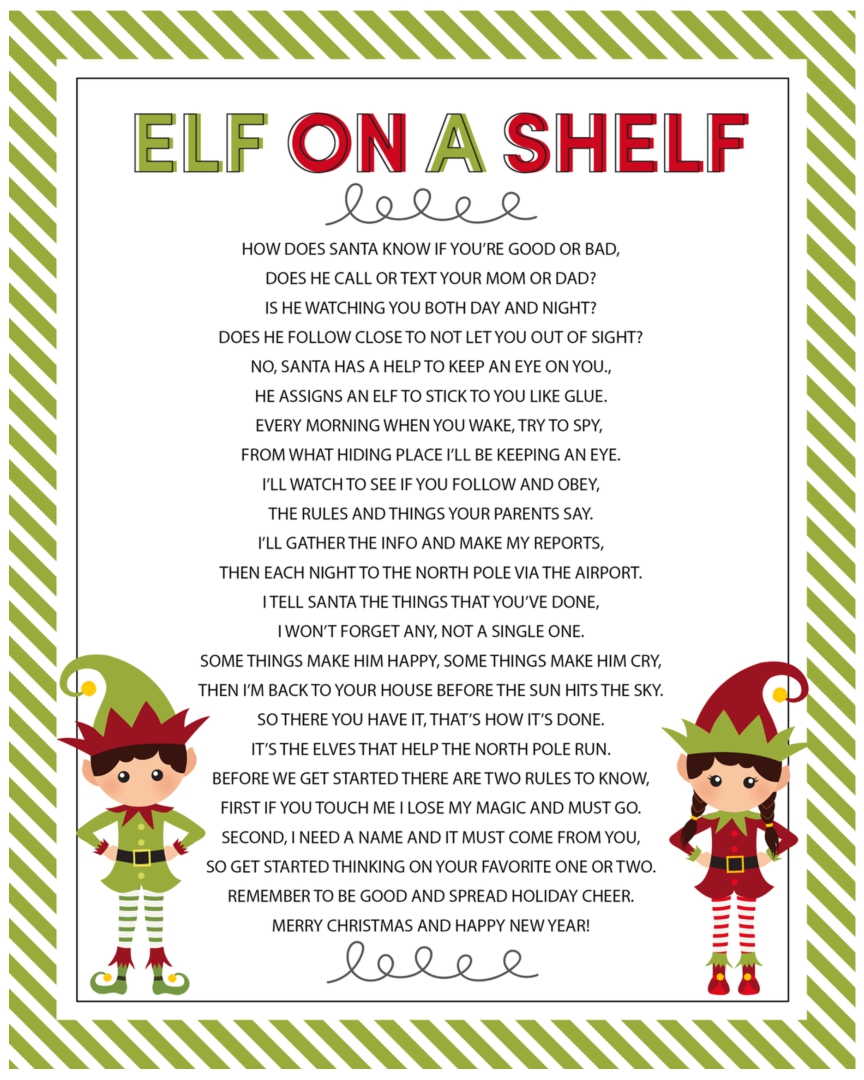 Elf On The Shelf Christmas Paper Borders - 15 Free PDF Printables ...