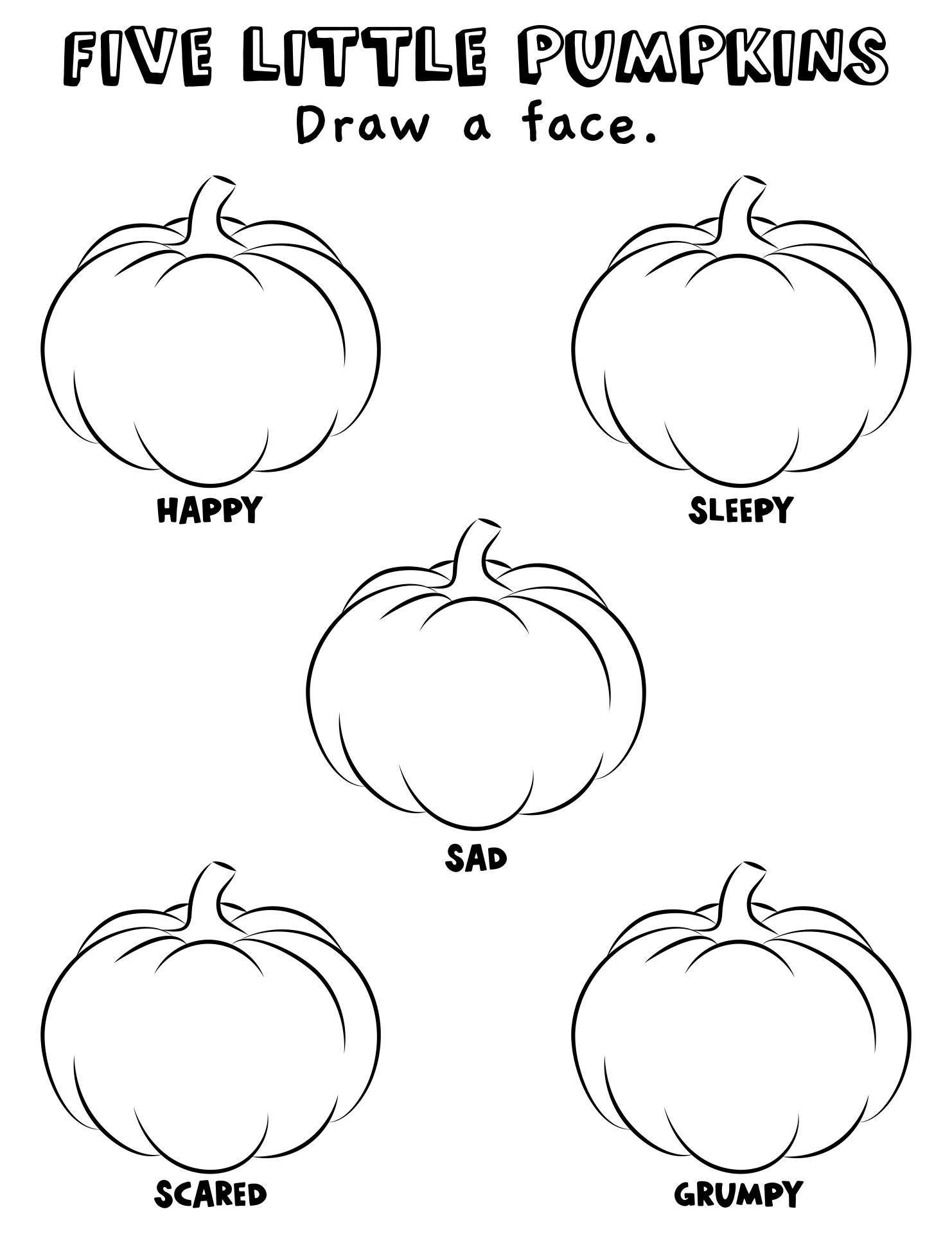  Printable Small Pumpkins