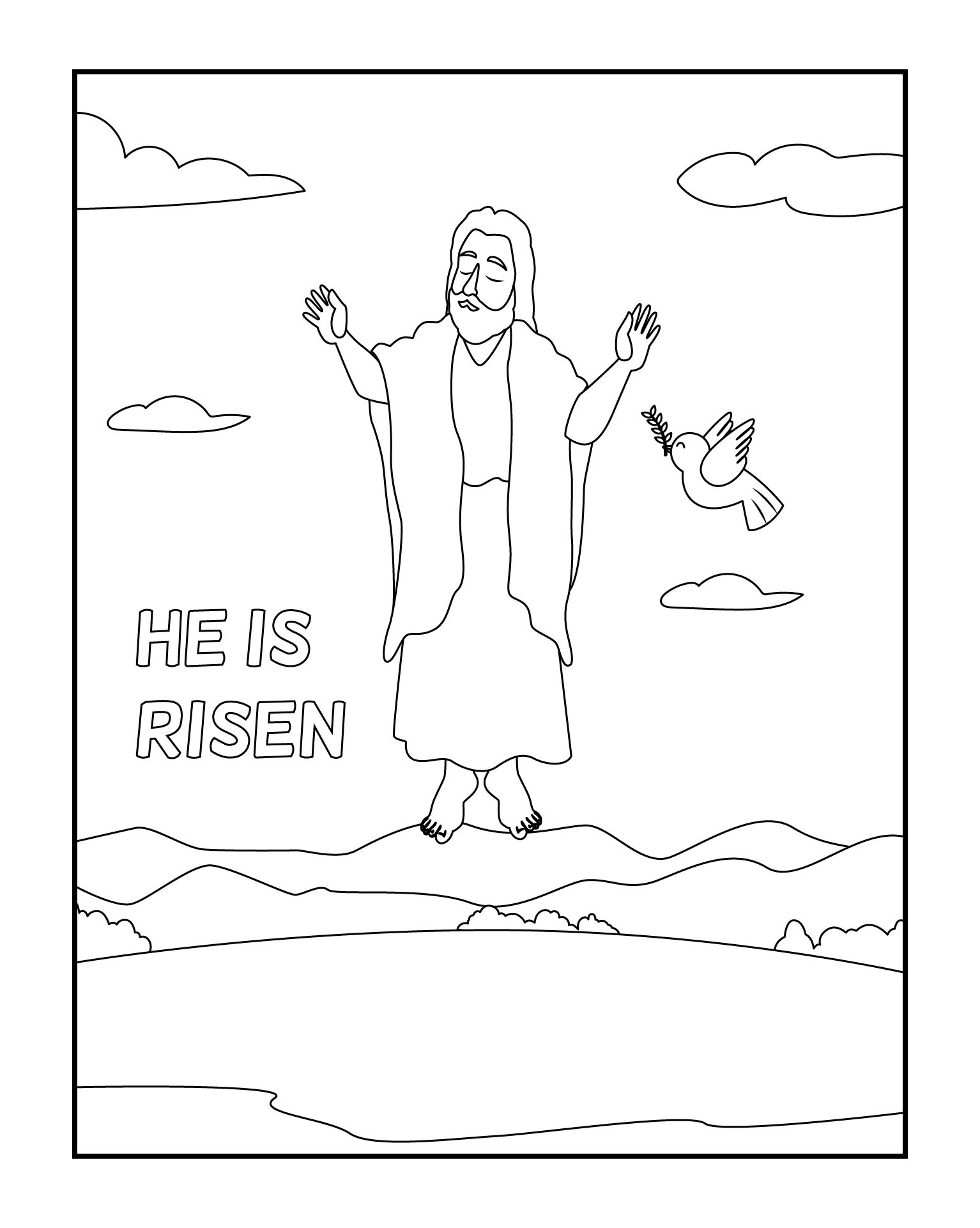 Printable Christian Easter Coloring Pages