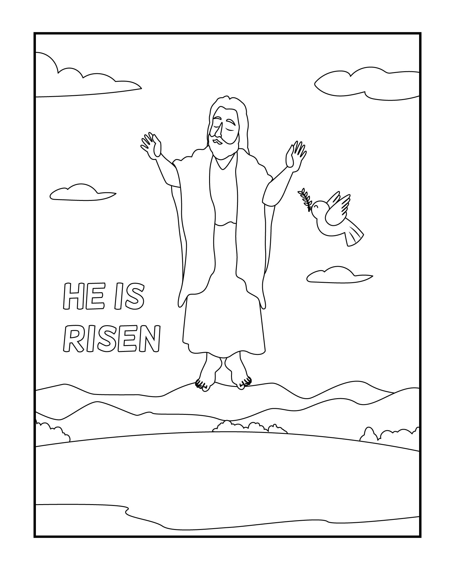 Easter Coloring Sheets Free Printable Christian