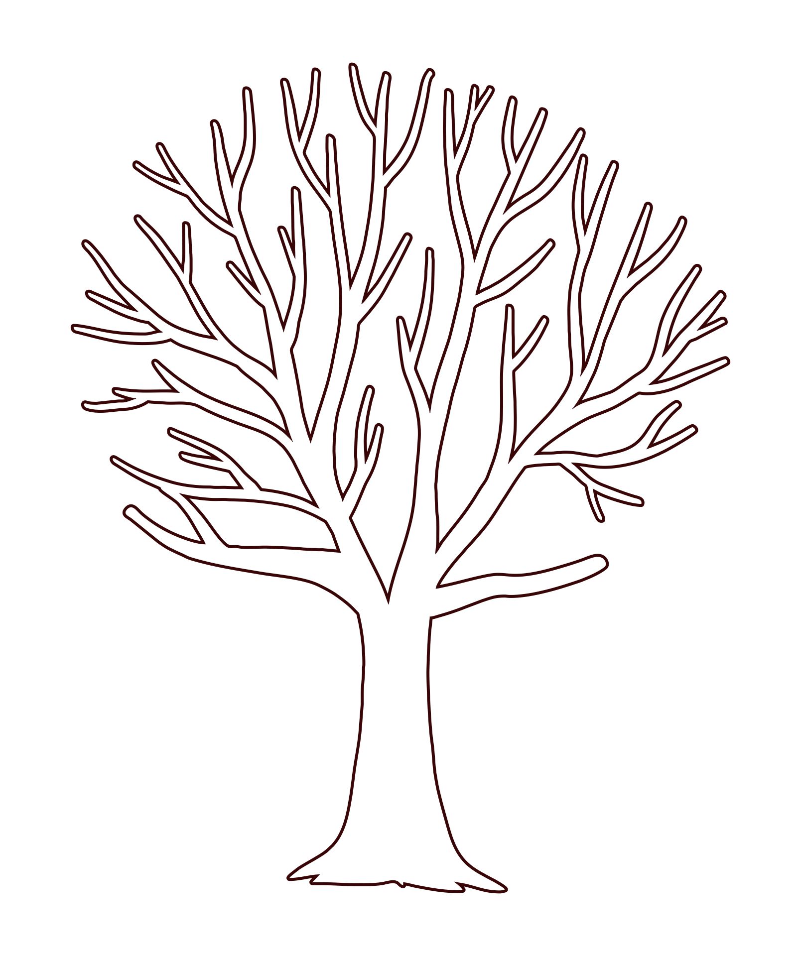 Printable Fingerprint Tree Template