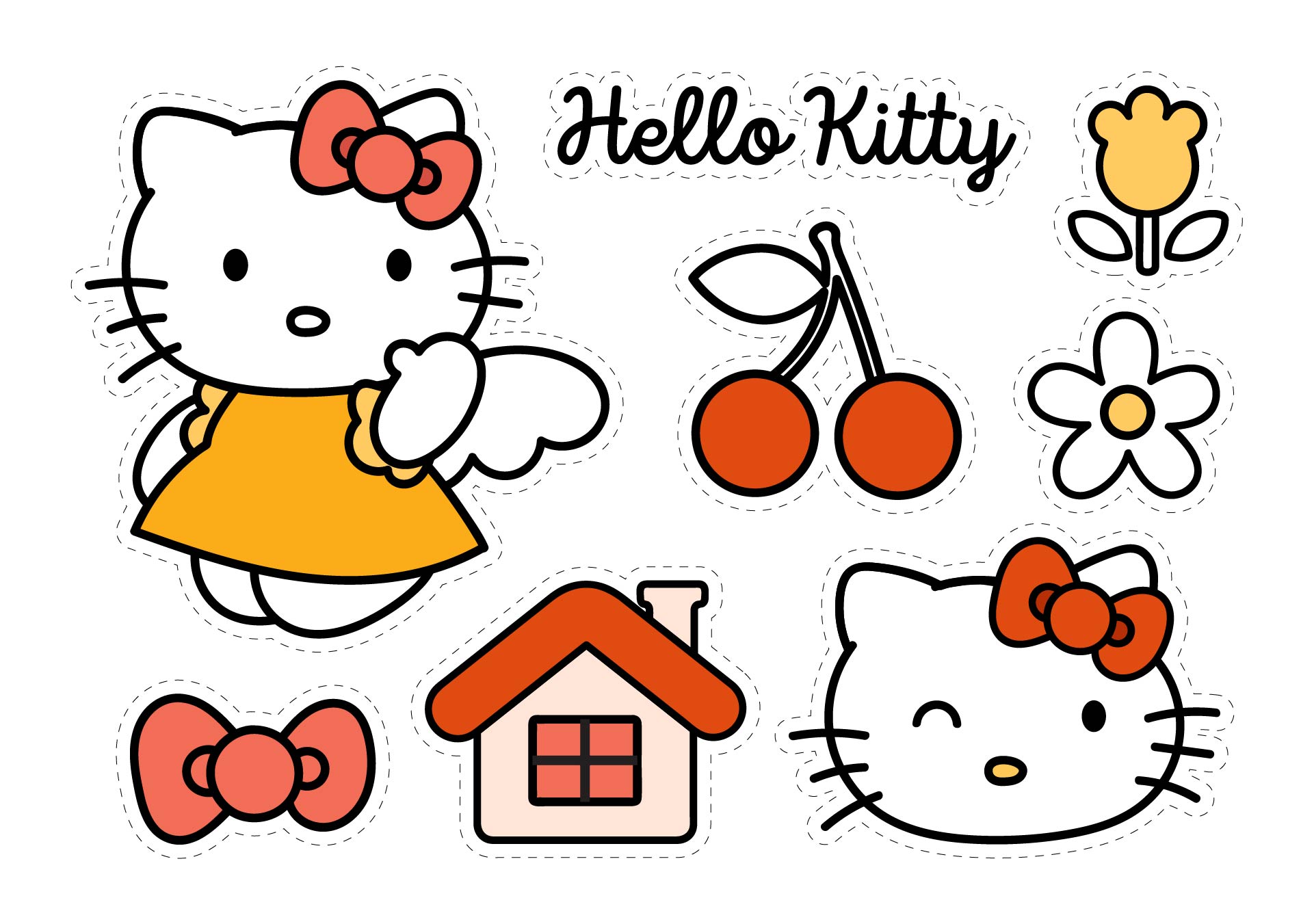 Printable Hello Kitty Stickers