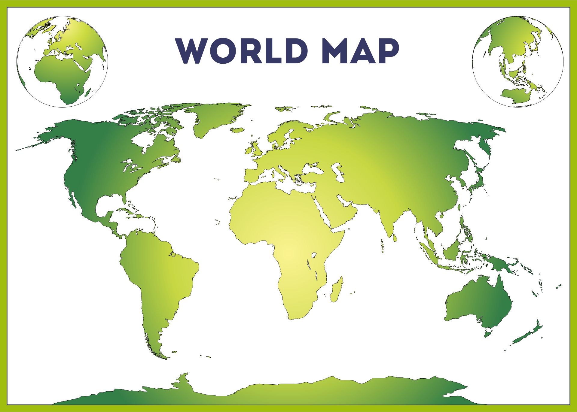 Printable World Map A4