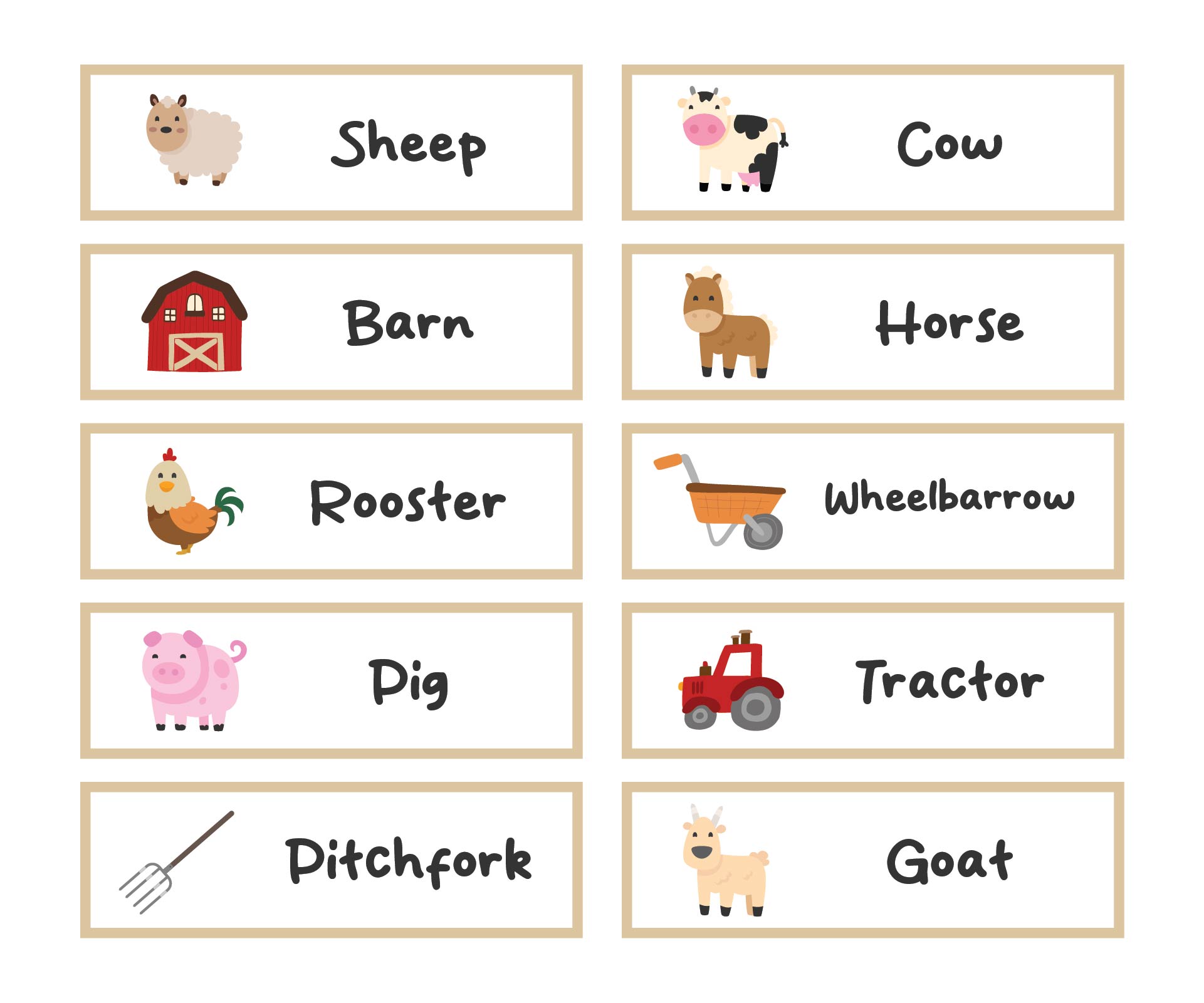 Preschool Word Wall Printables