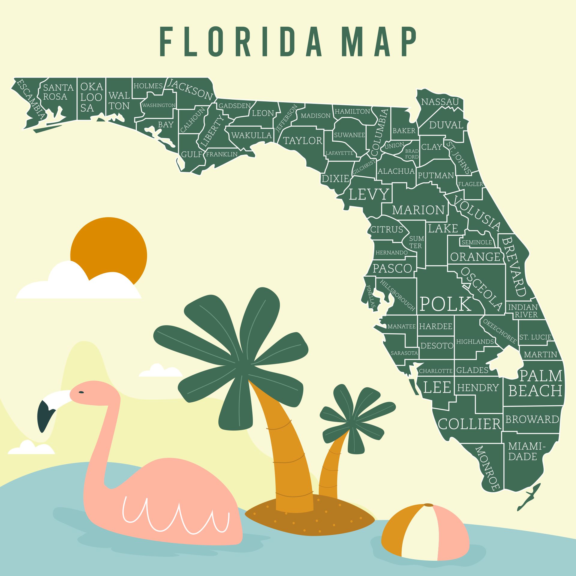 Florida State Map 10 Free PDF Printables Printablee Florida State Map 10 Free PDF Printables Printablee