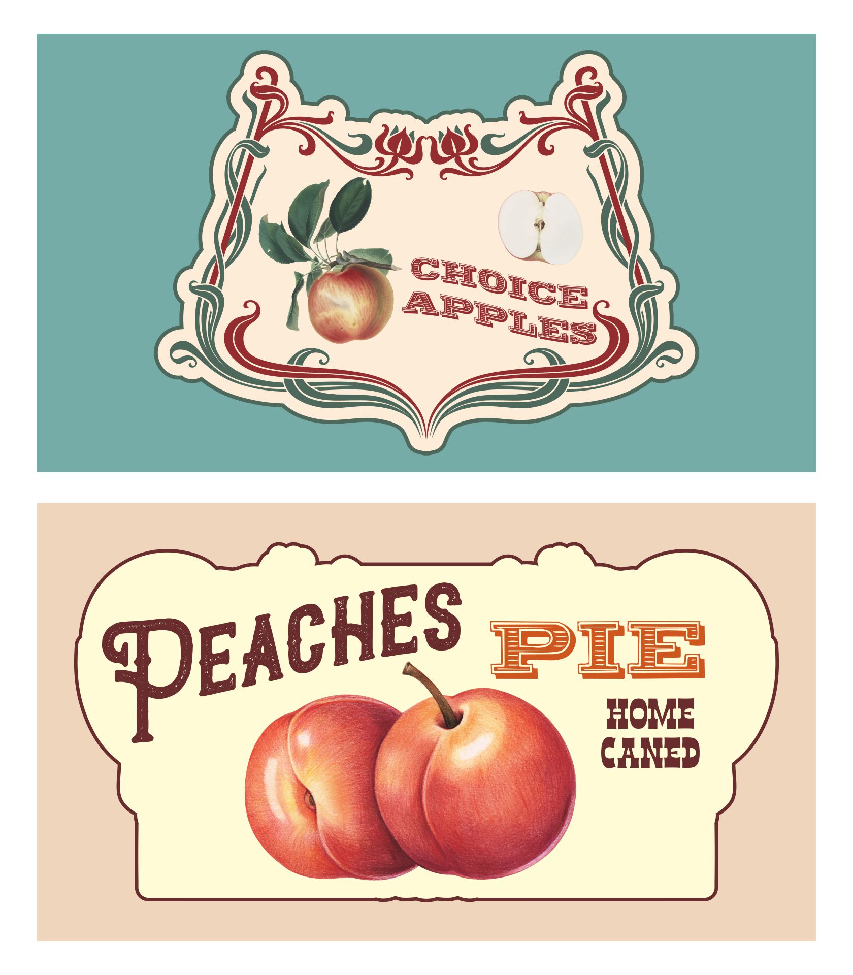 printable vintage food labels