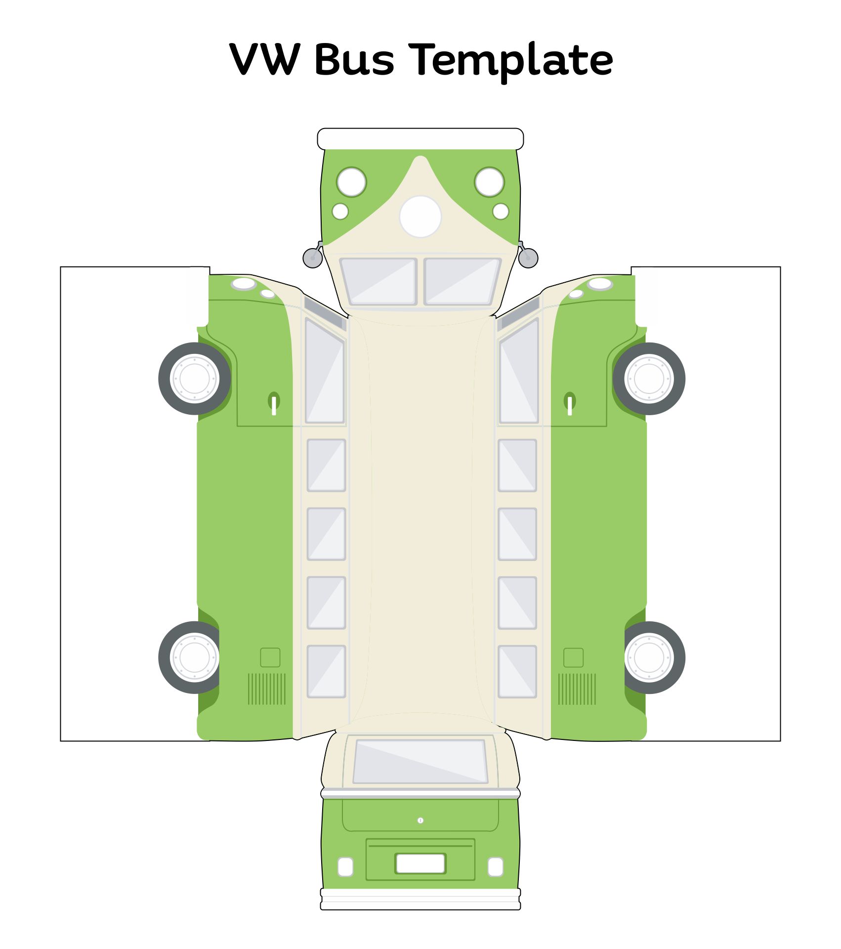 VW Bus Template Printable