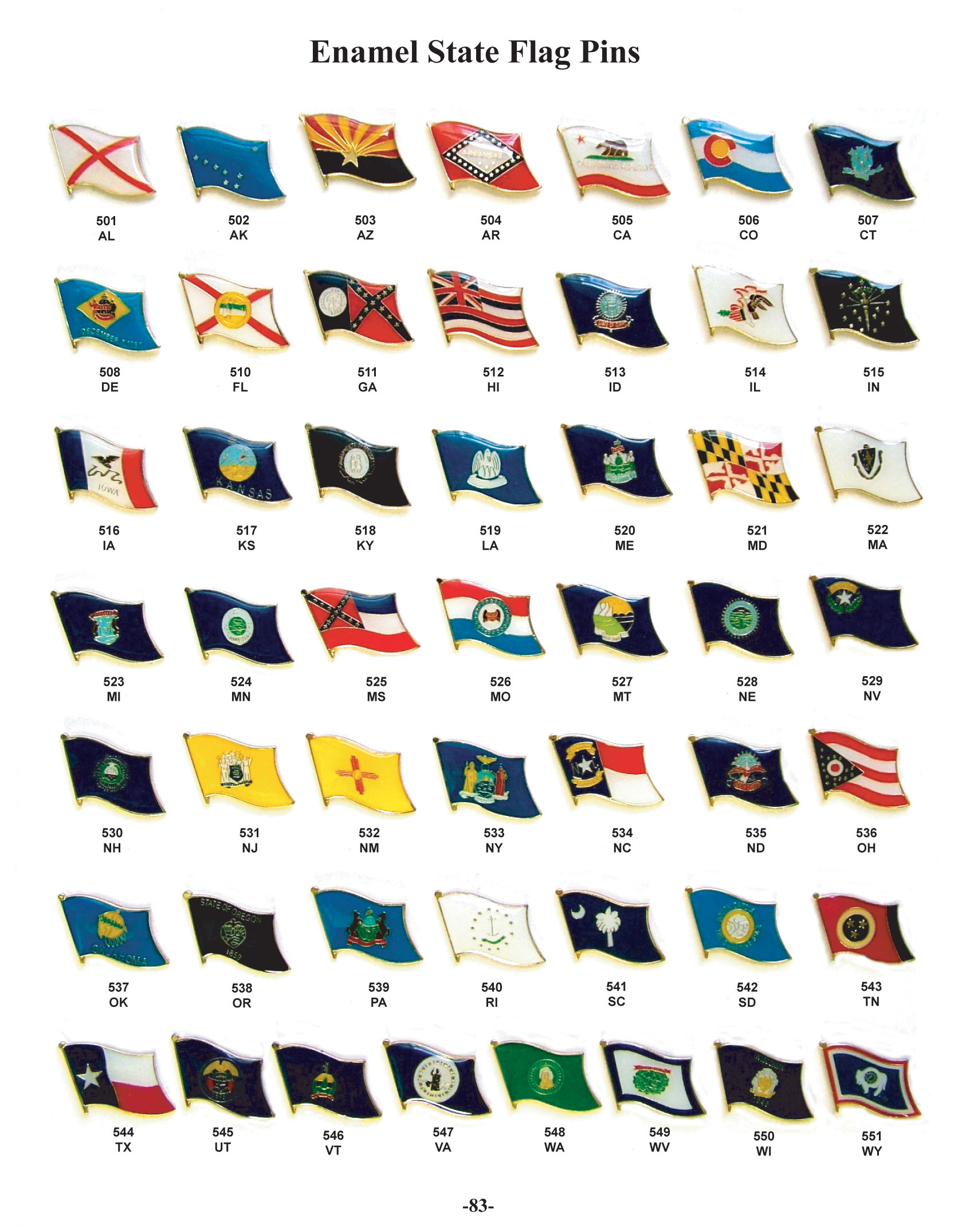 50 States Flag Printables
