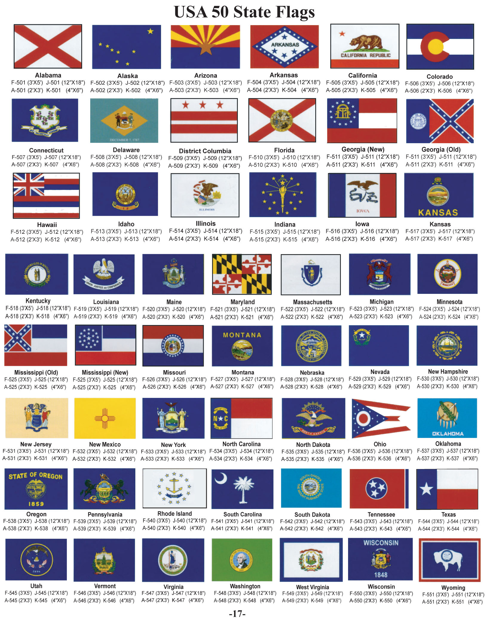 All 50 State Flags Printables