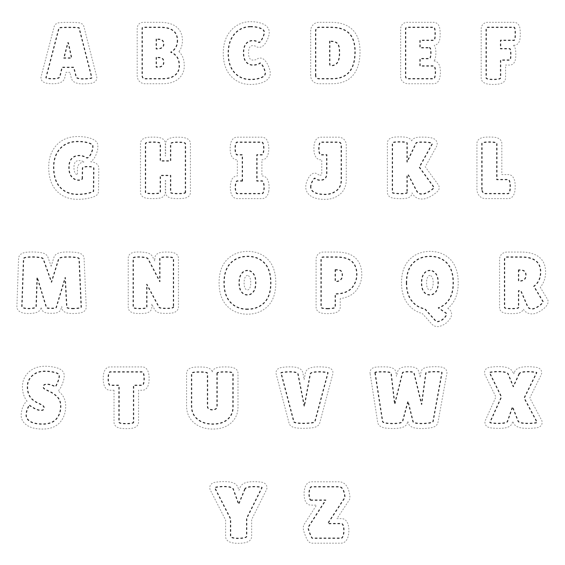 Alphabet Letters to Trace and Cut Out