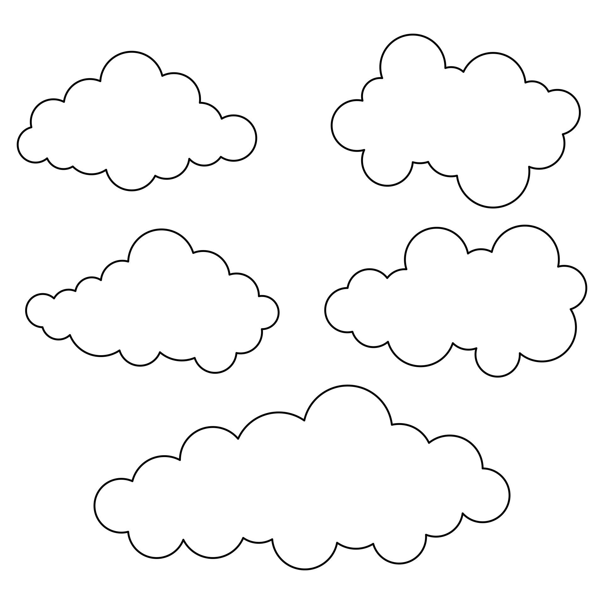 10 Best Free Printable Cloud Template Printablee