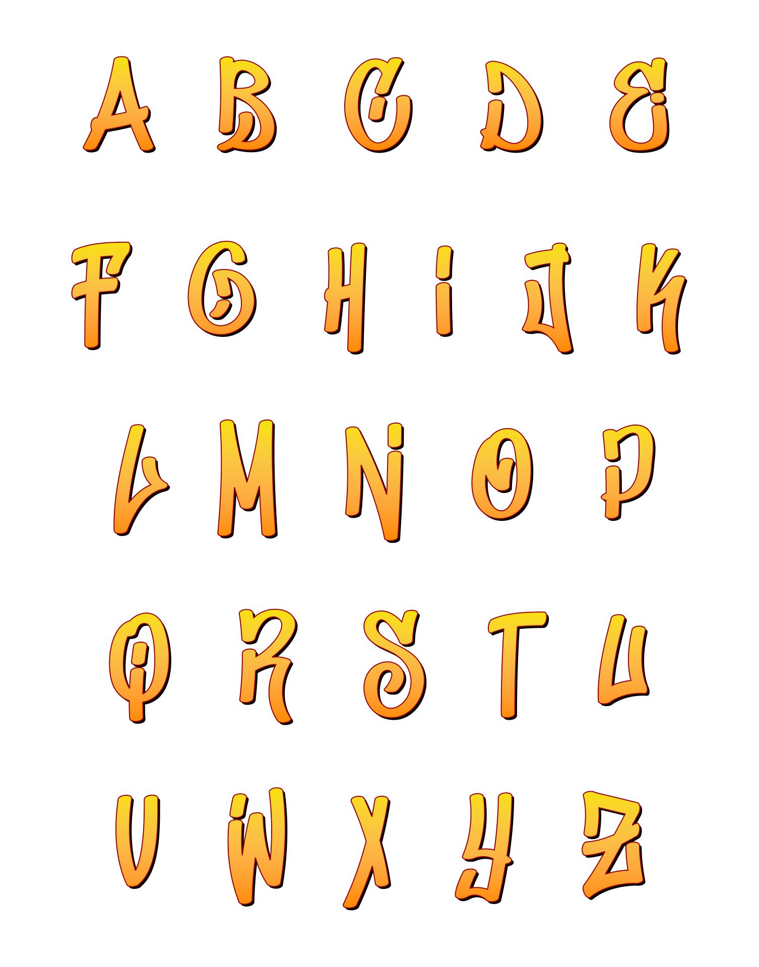 Cool Font Graffiti Alphabet Letters