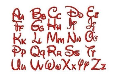 Disney Embroidery Font