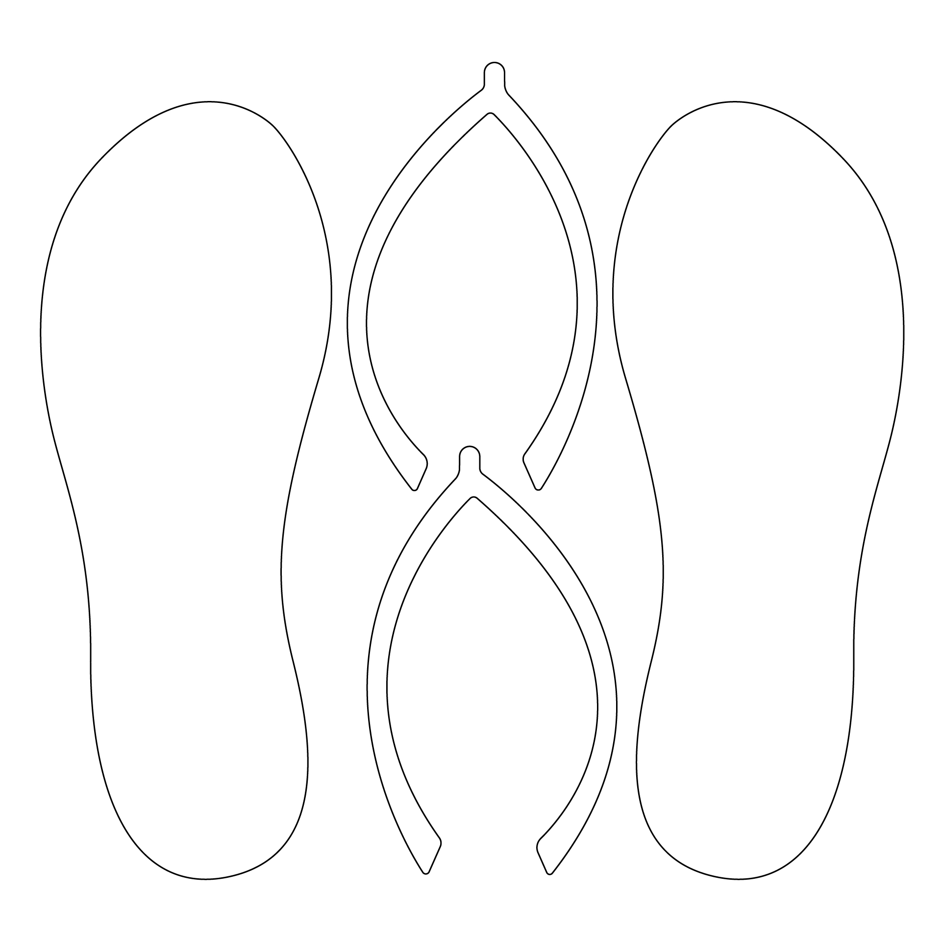 7 Best Flip Flop Stencil Printable Printablee Com Min - vrogue.co