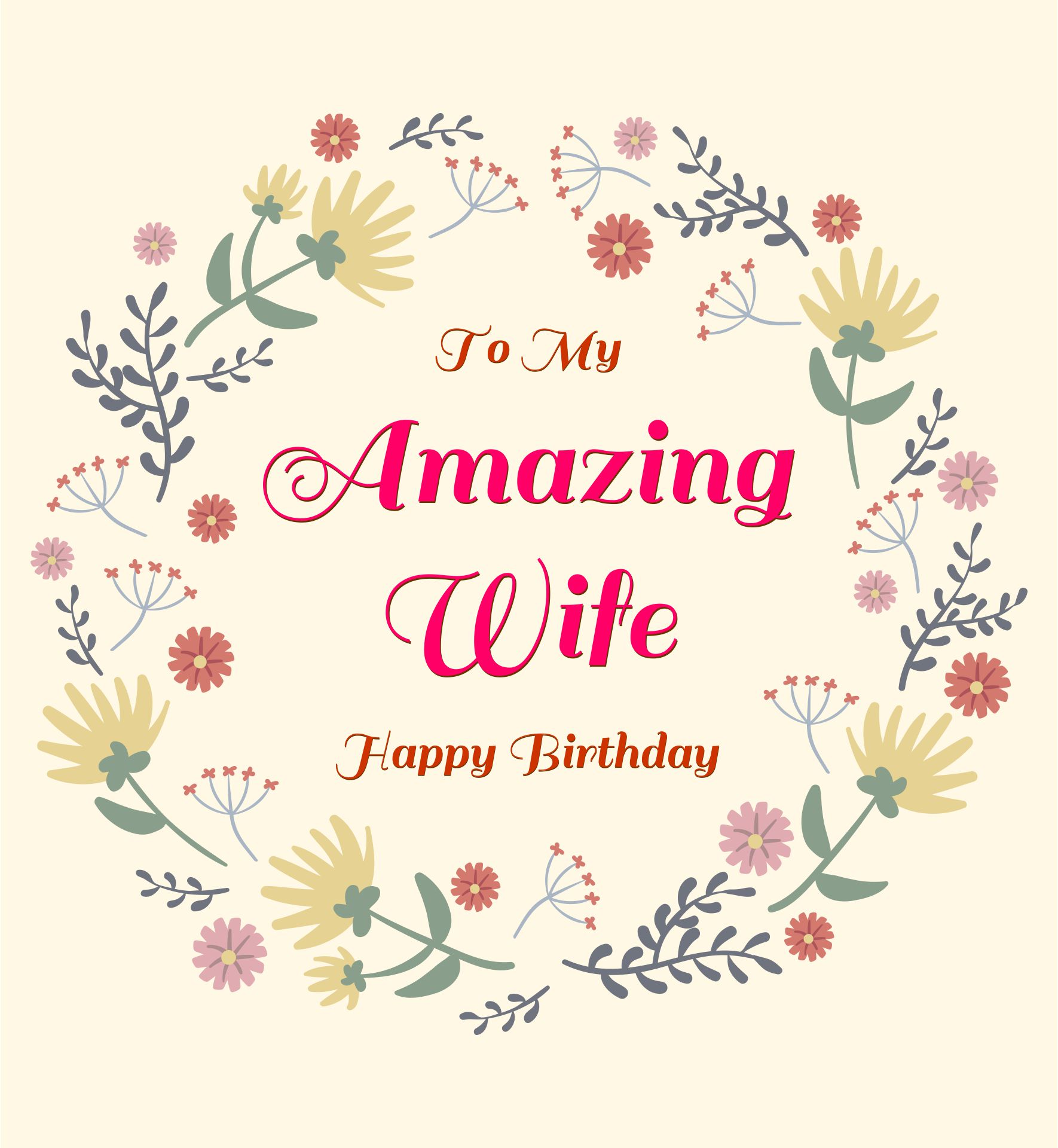 Free Printable Birthday Card For Wife