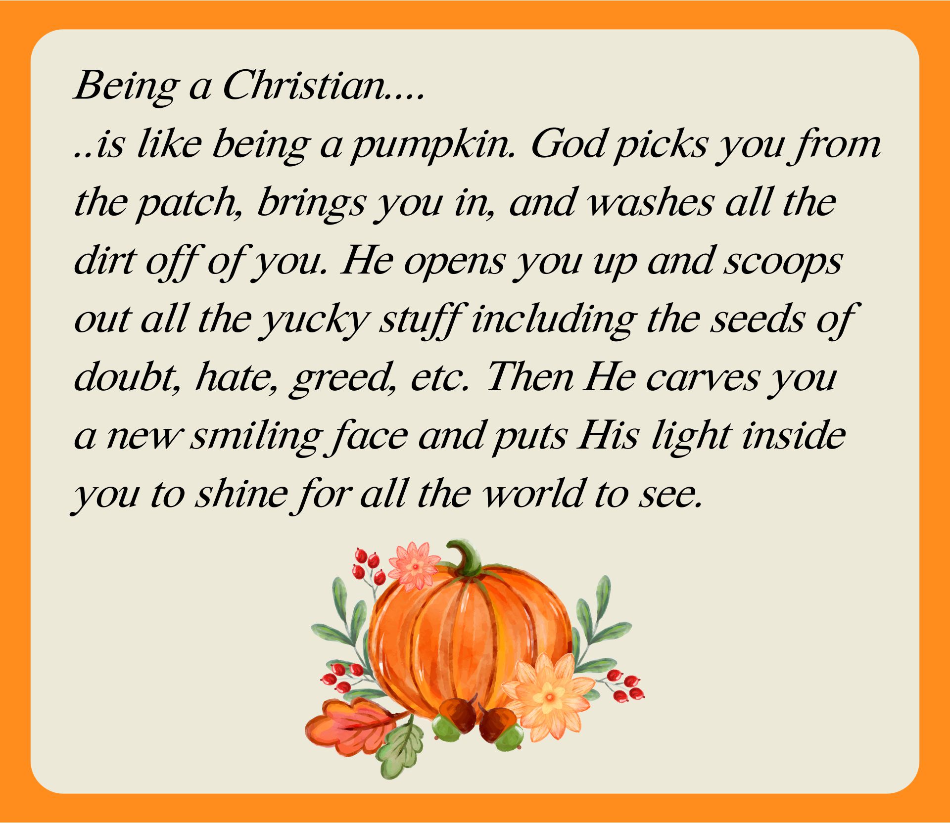 Printable Christian Pumpkin Poem