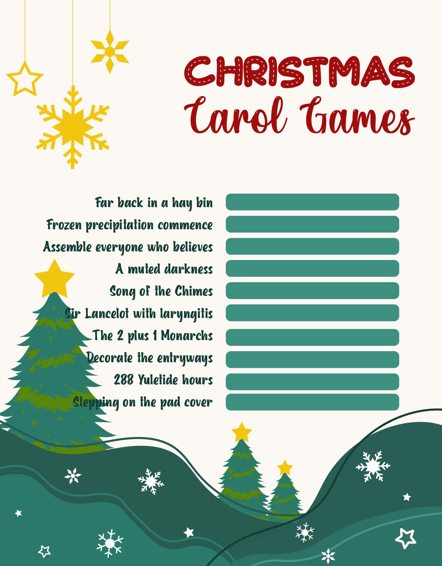 Printable Christmas Puzzle Games