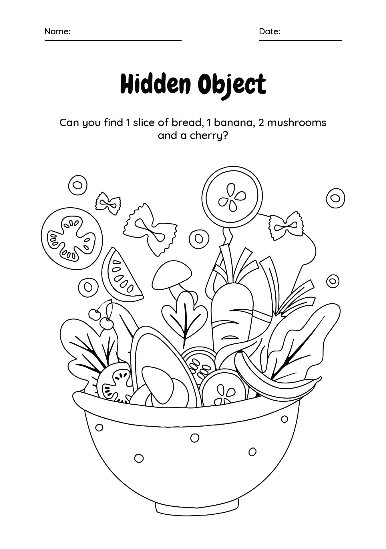 Printable Hidden Object Games for Kids