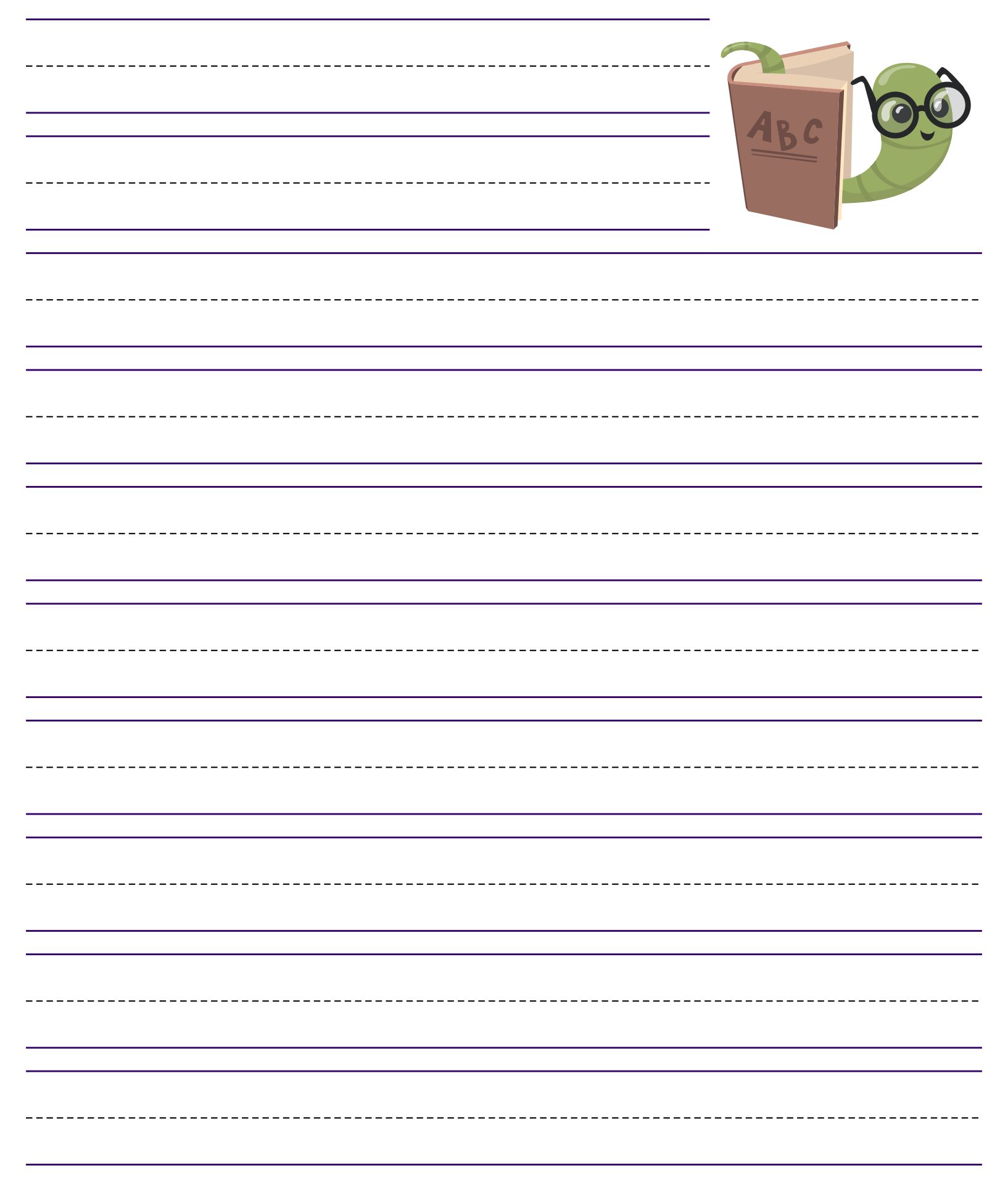 Printable Lined Writing Paper for Kids