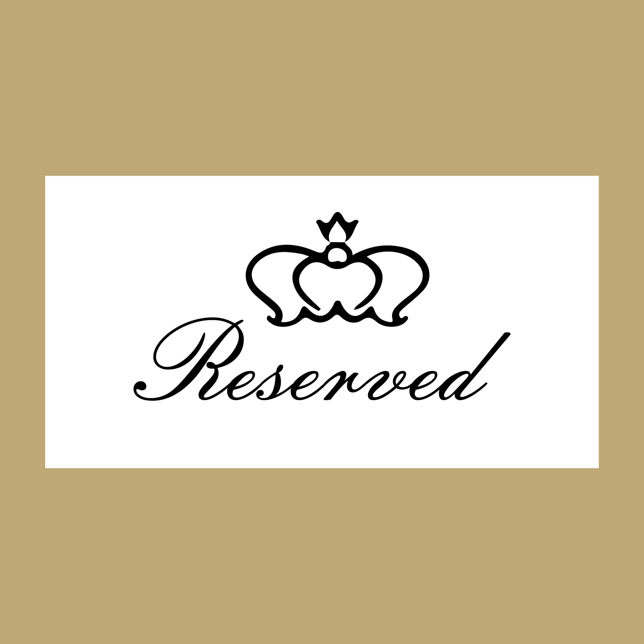 Printable Wedding Reserved Signs