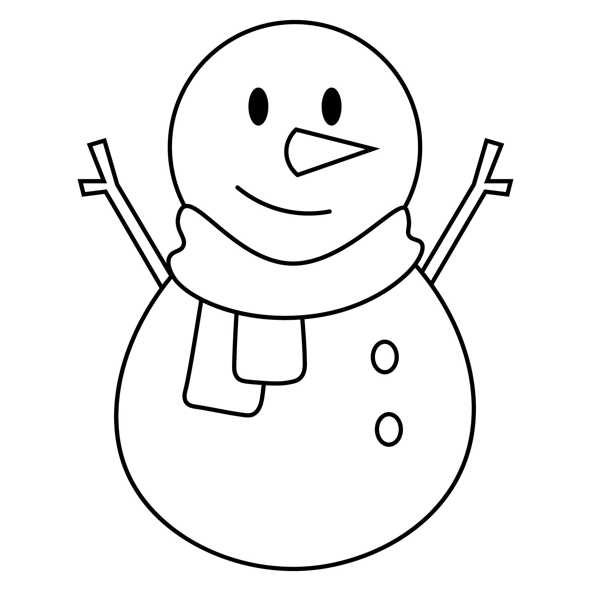 snowman printable template