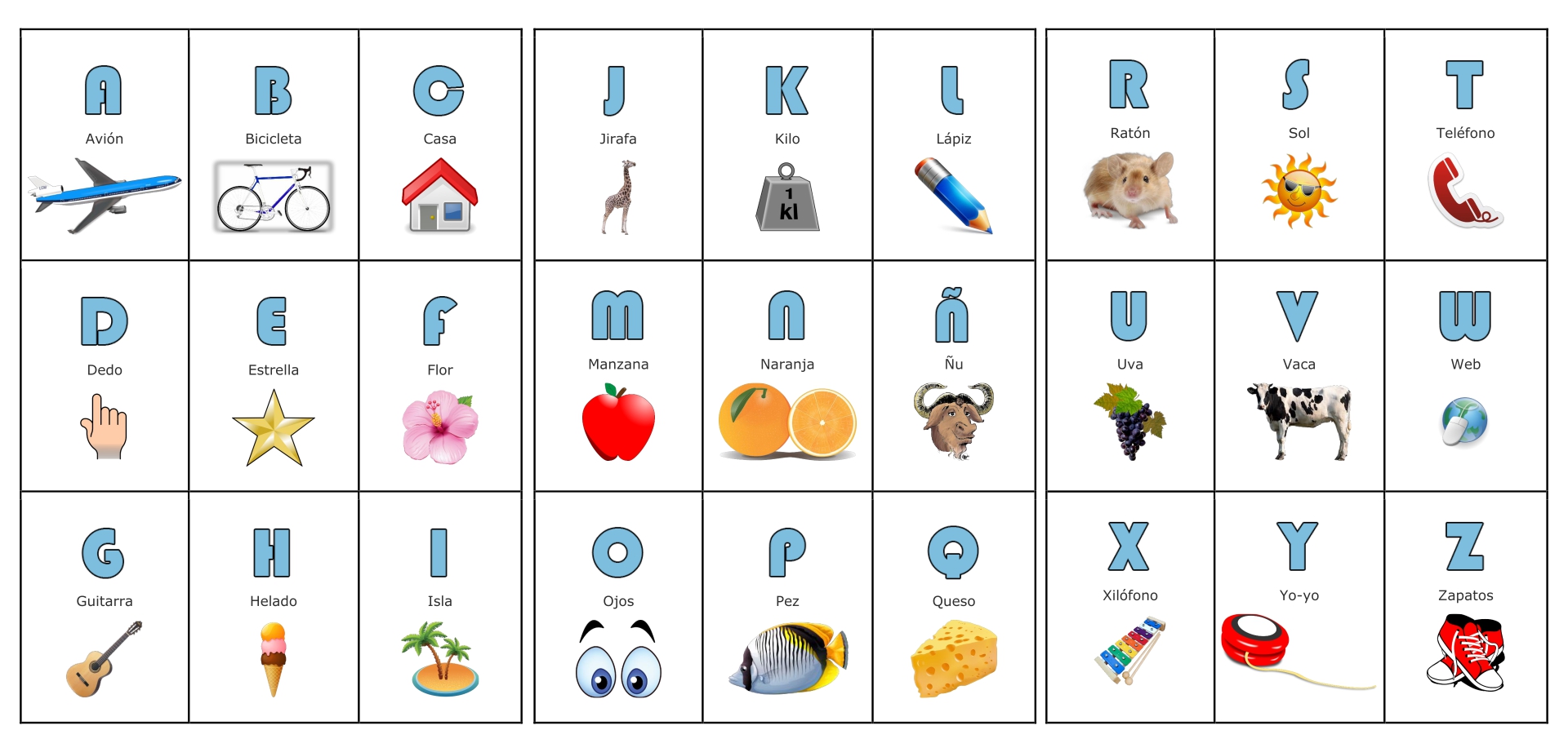 10 Best Printable Spanish Alphabet Cards - printablee.com