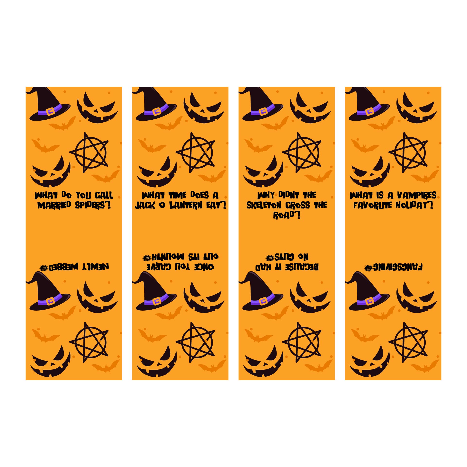  Printable Bookmarks Halloween Jokes