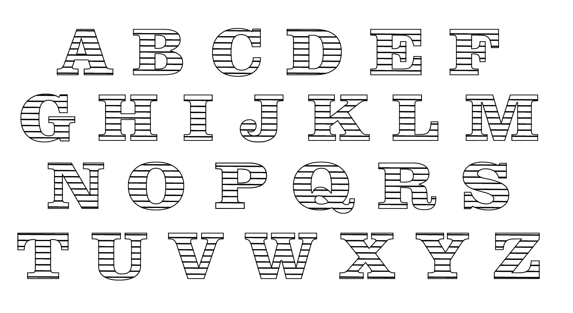 Printable Alphabet Block Letter Large Size