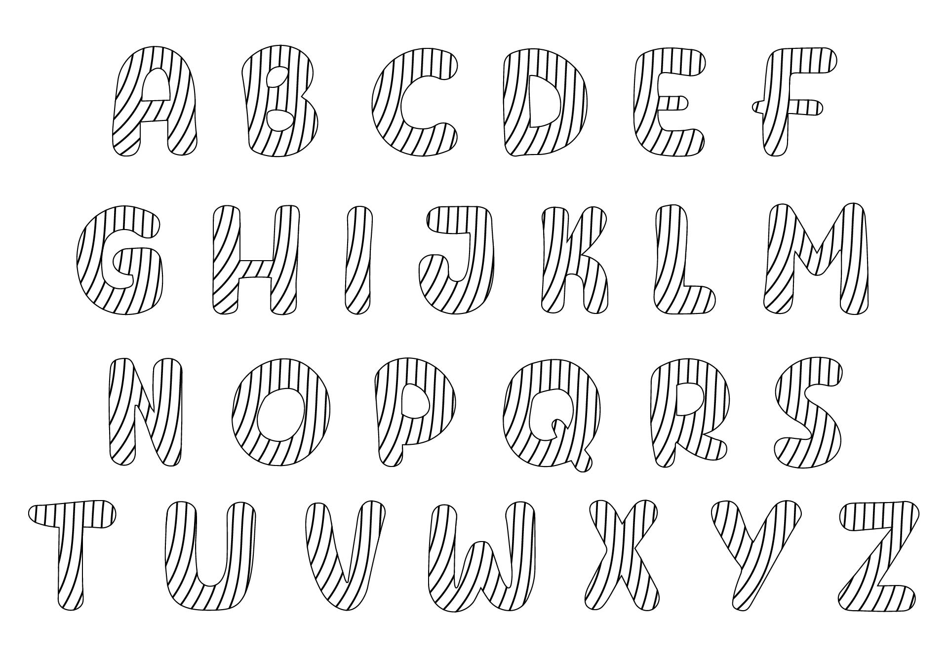 Large Size Alphabet Letter Printable Template