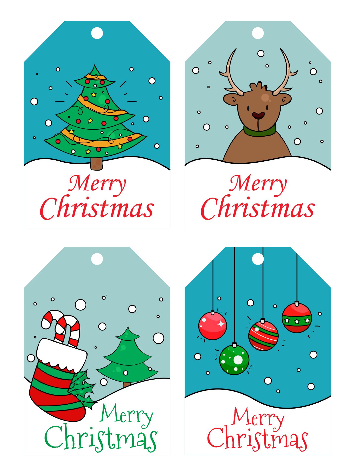 Printable Gift Tags Merry Christmas