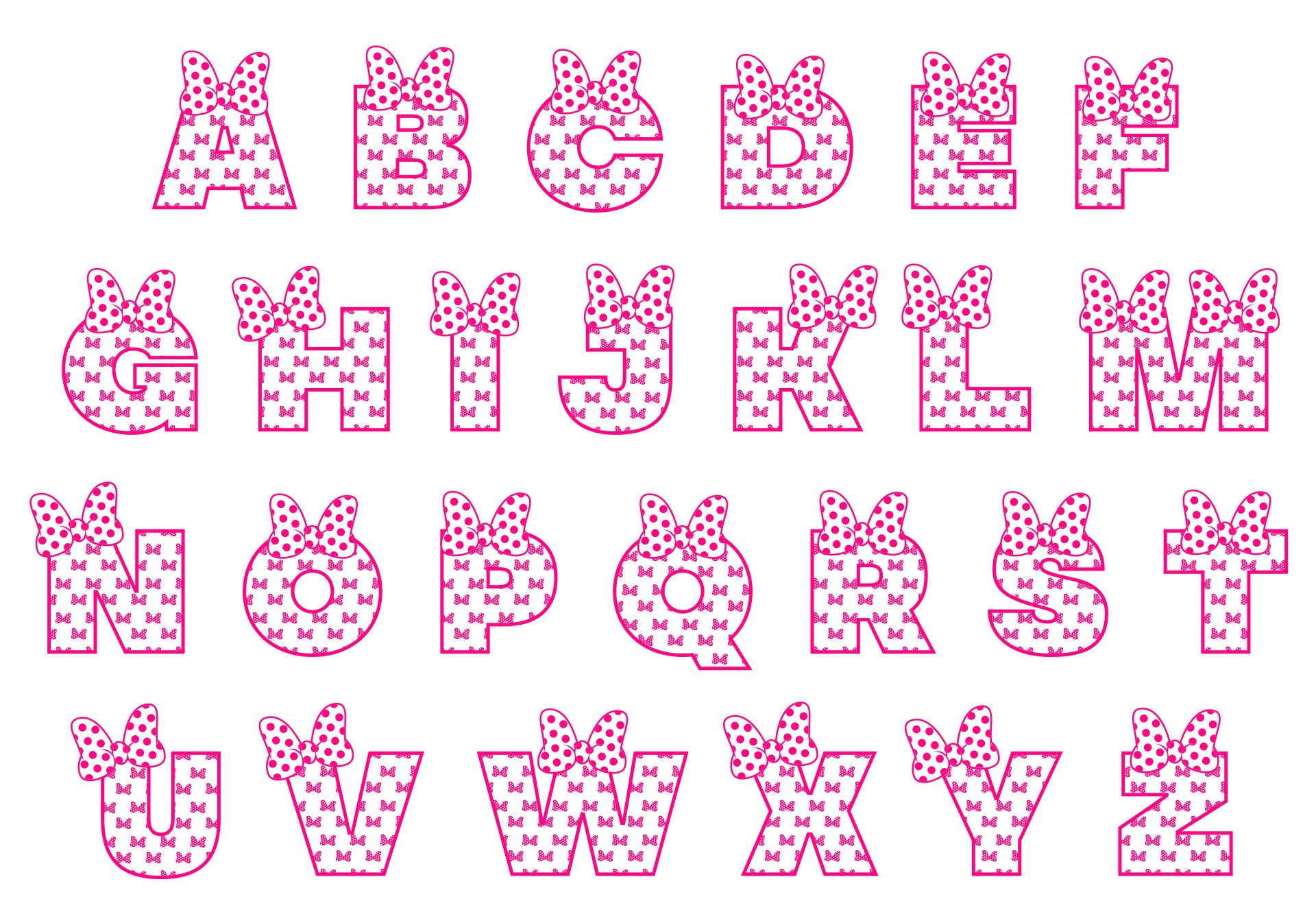 Minnie Mouse Letters Download