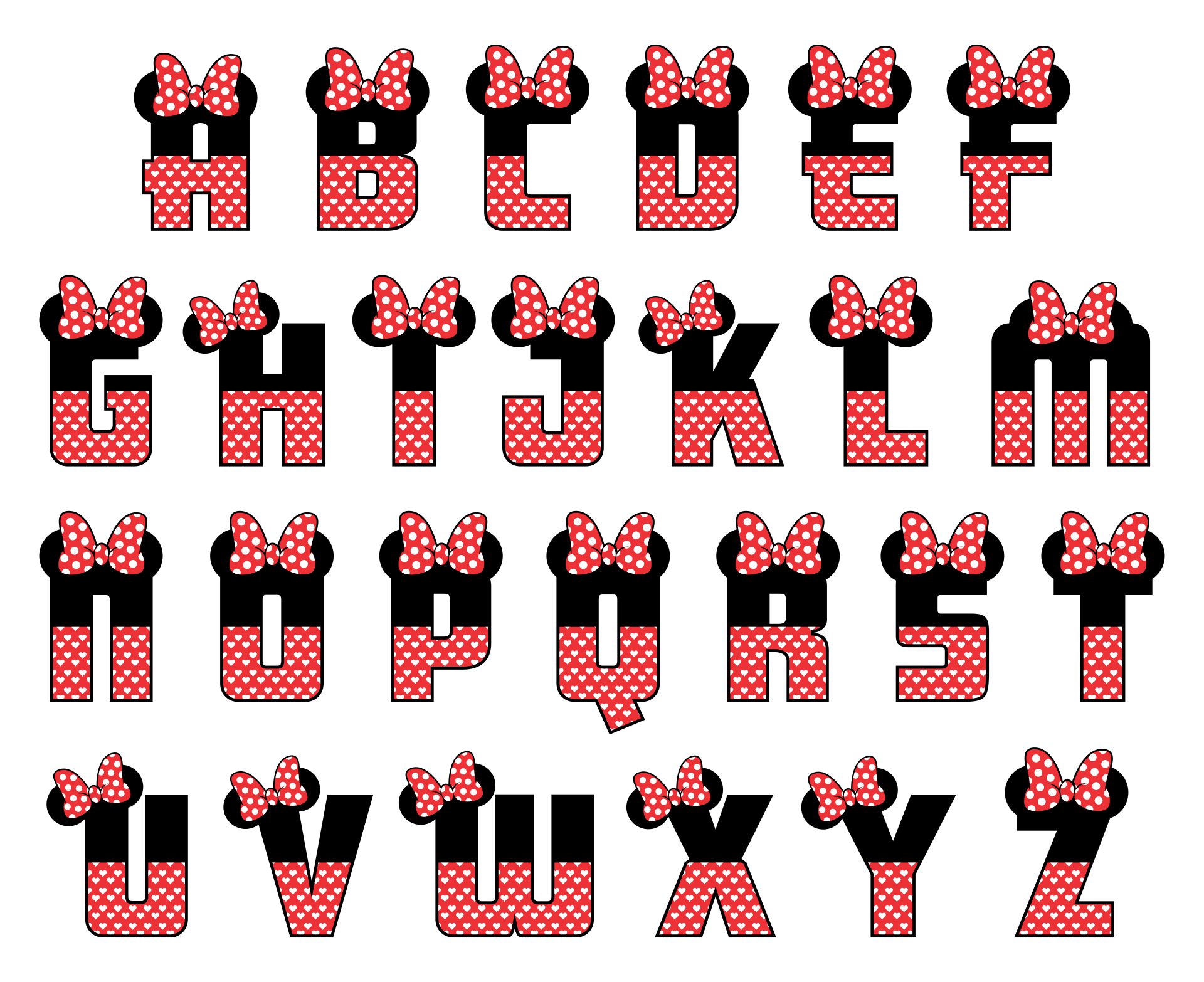 Minnie Mouse Letters