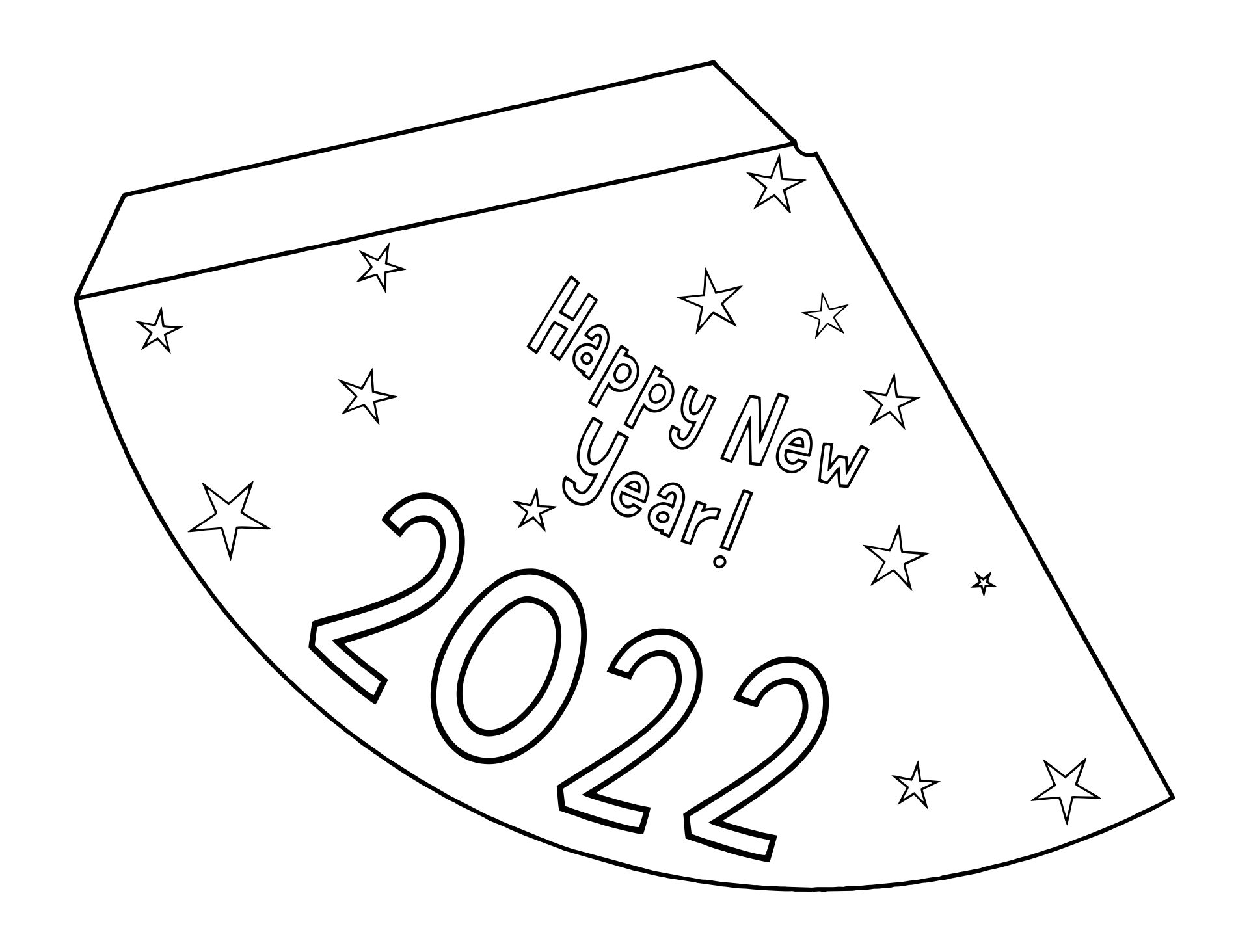New Year Party Hat Template