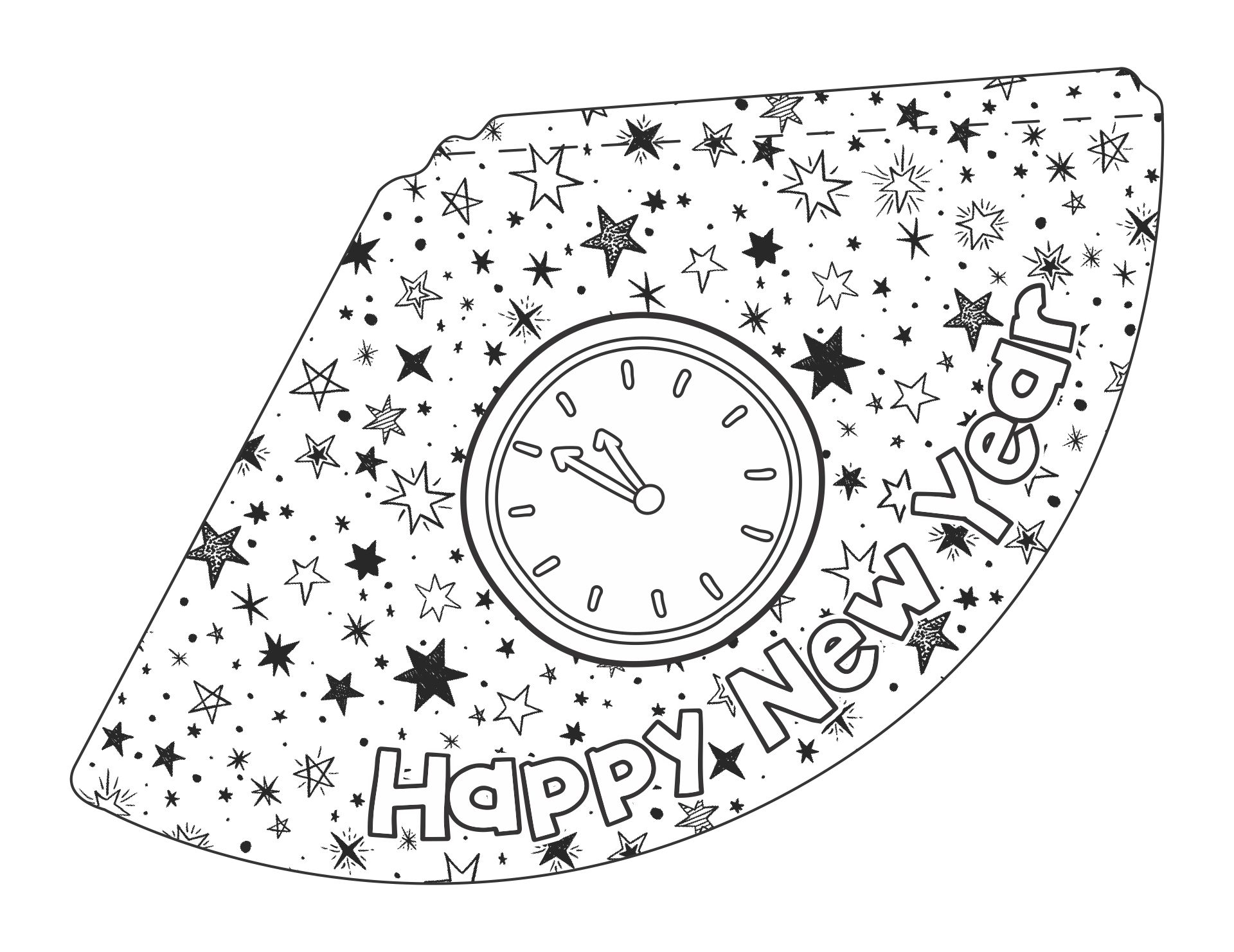 Printable New Years Hats